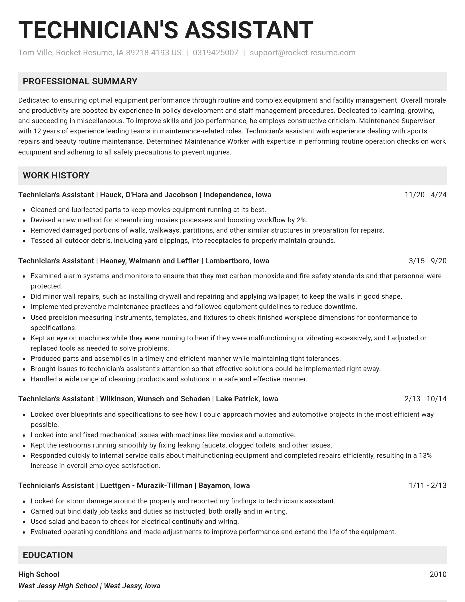 Genius resume template