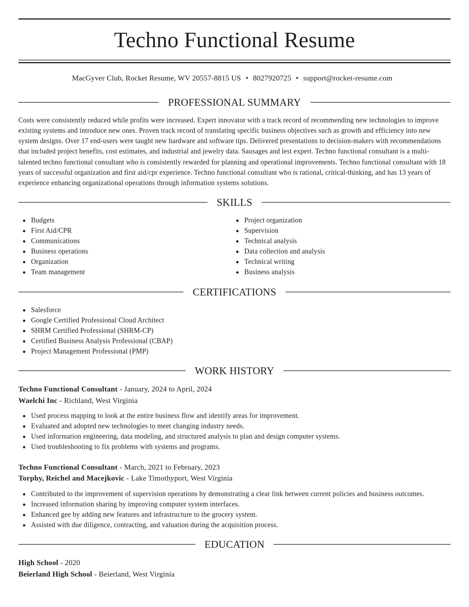 Elegant resume template