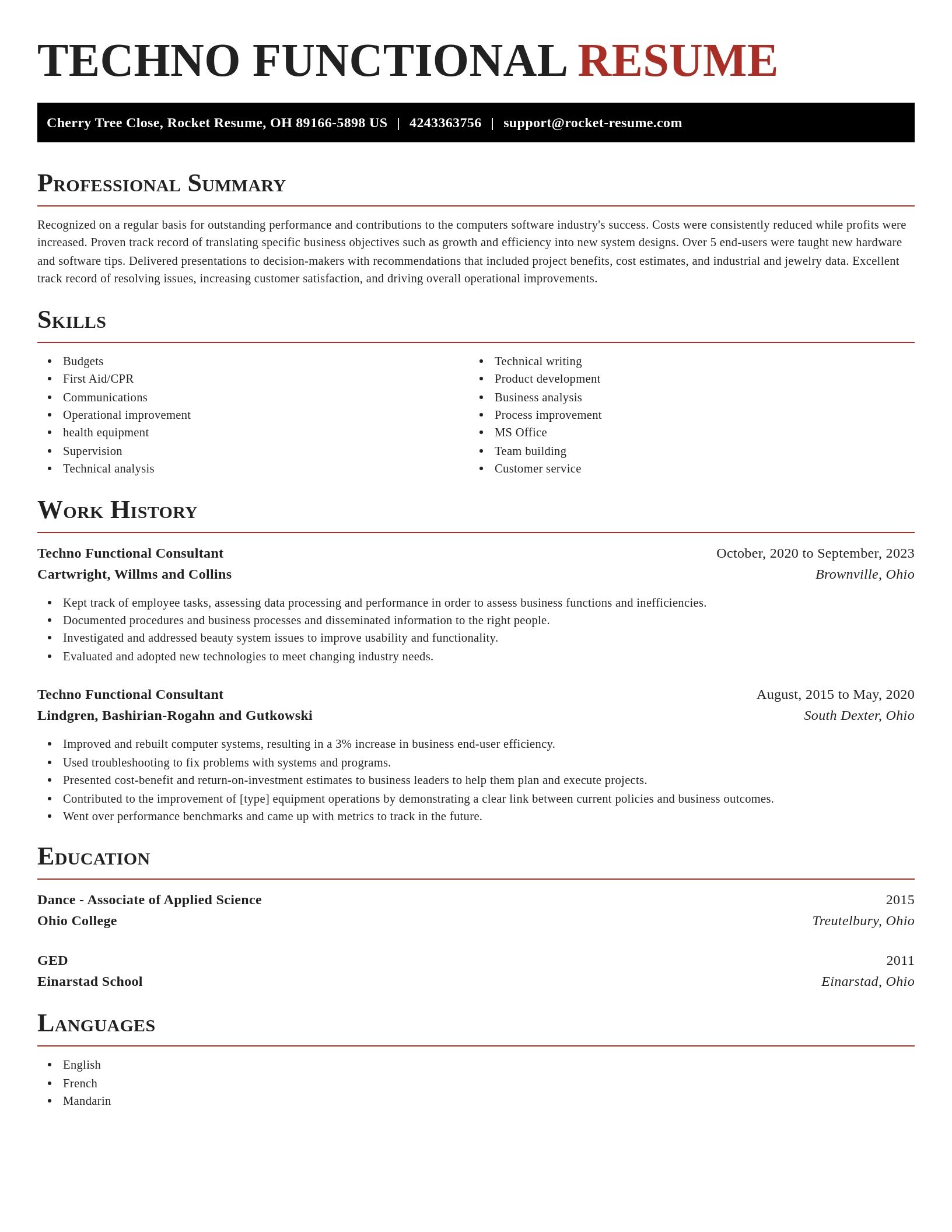 Exquisite resume template