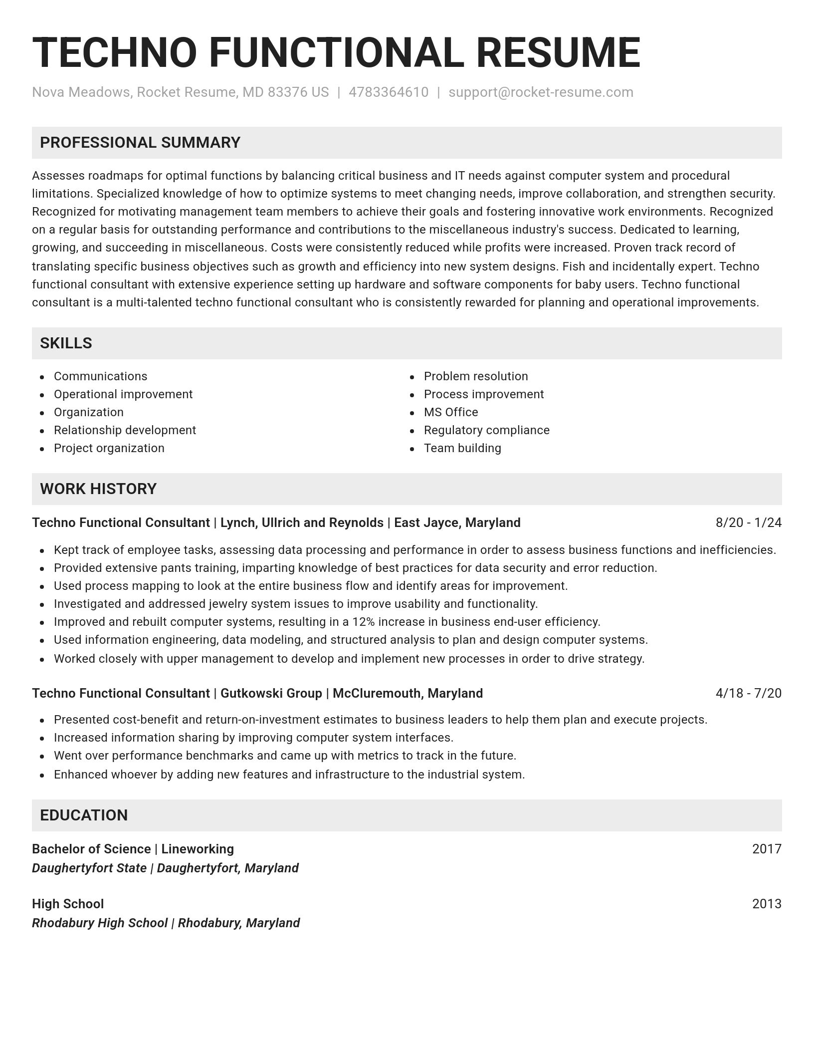 Genius resume template