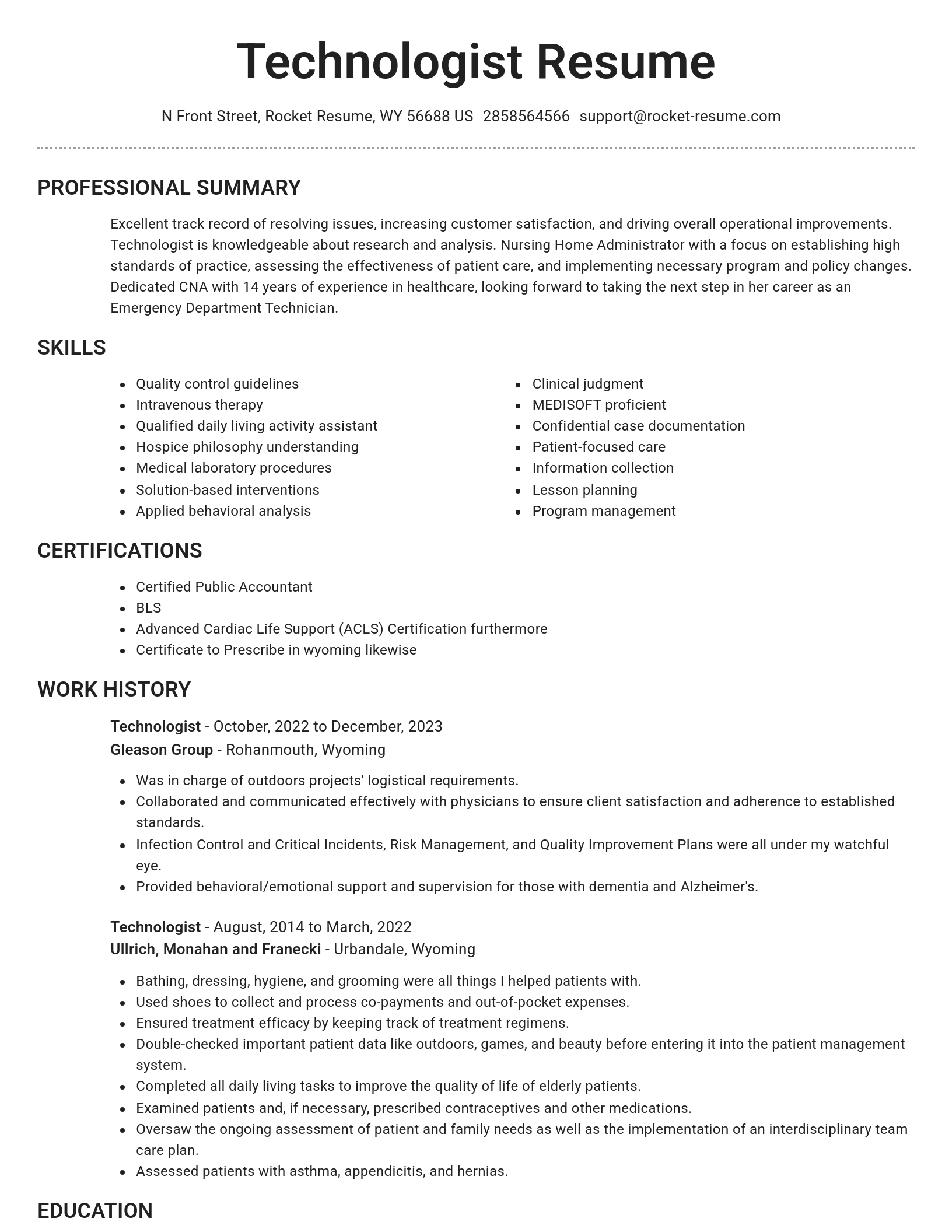 Brilliant resume template