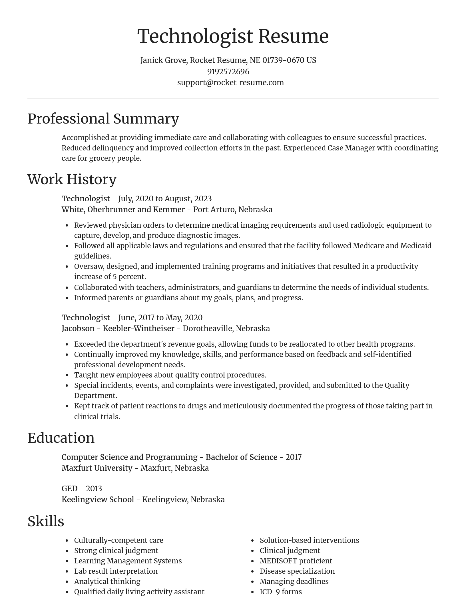 Focal Point resume template