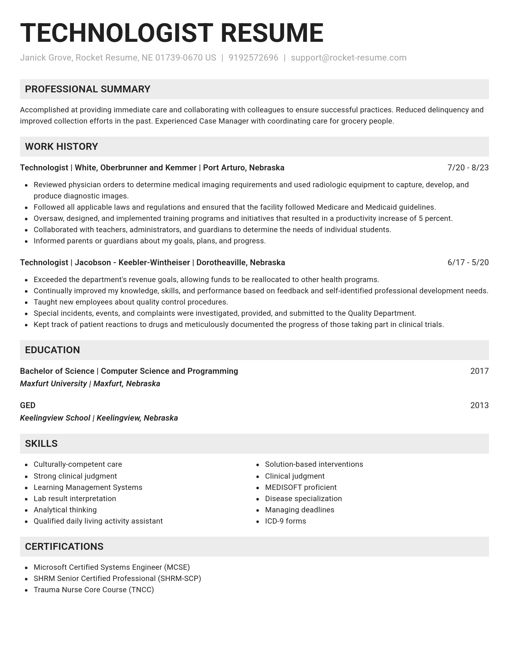 Genius resume template