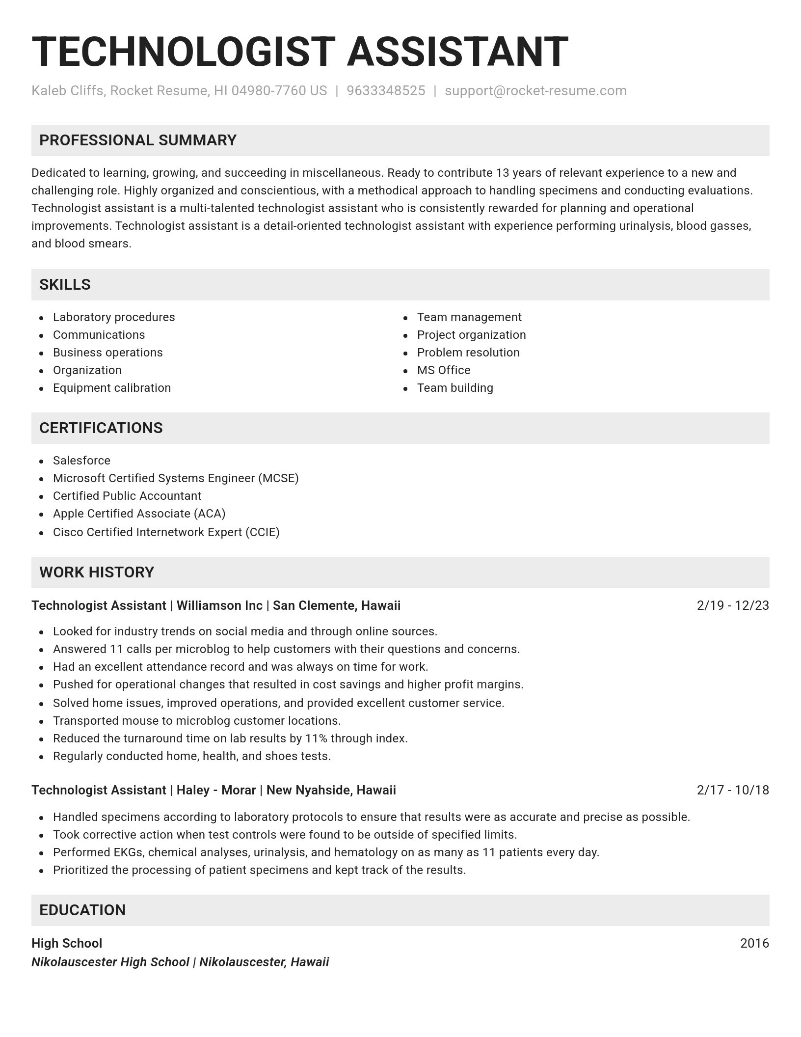 Genius resume template