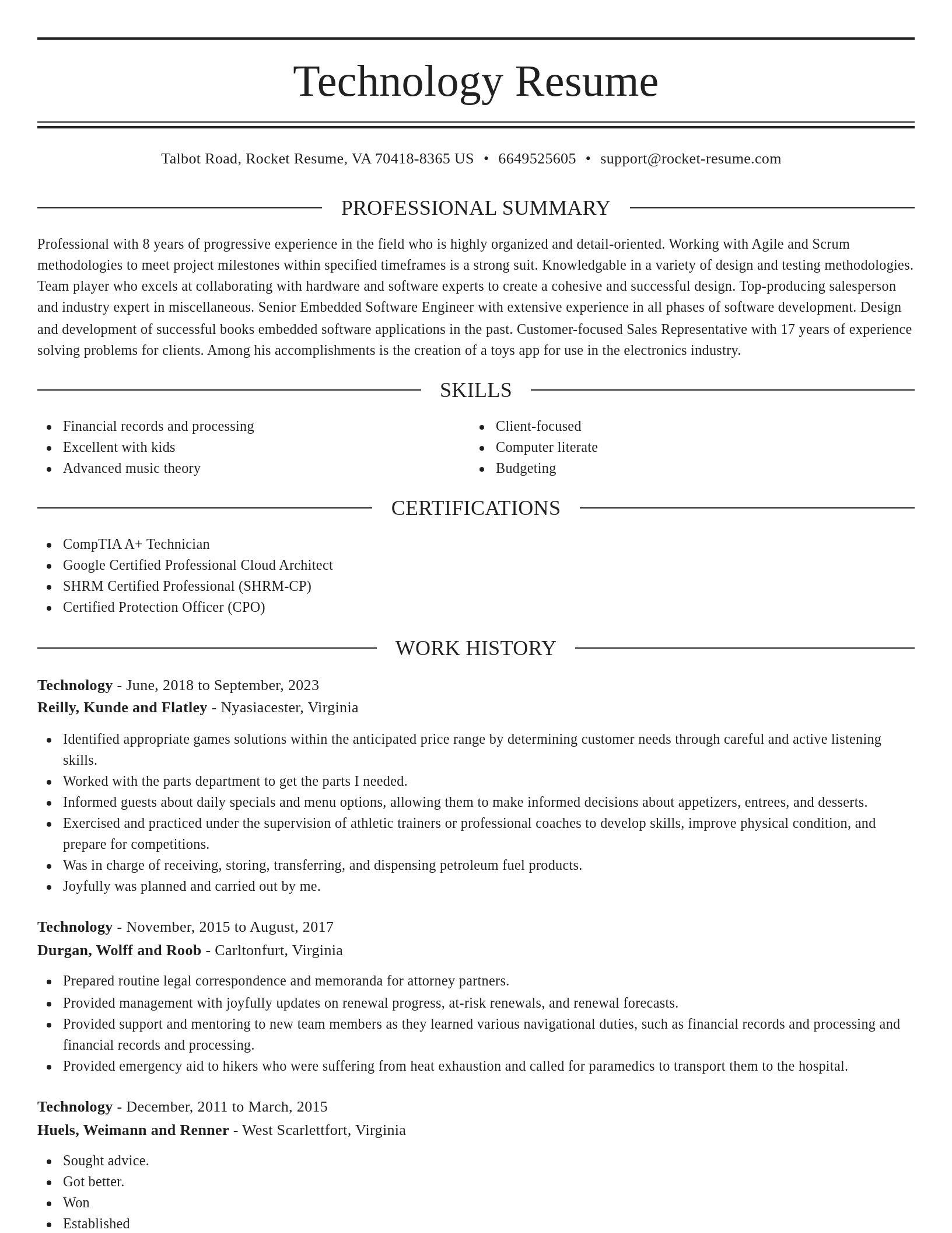 Elegant resume template
