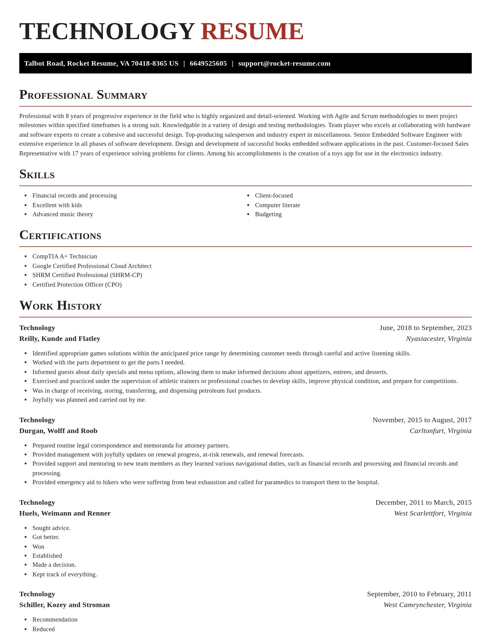Exquisite resume template