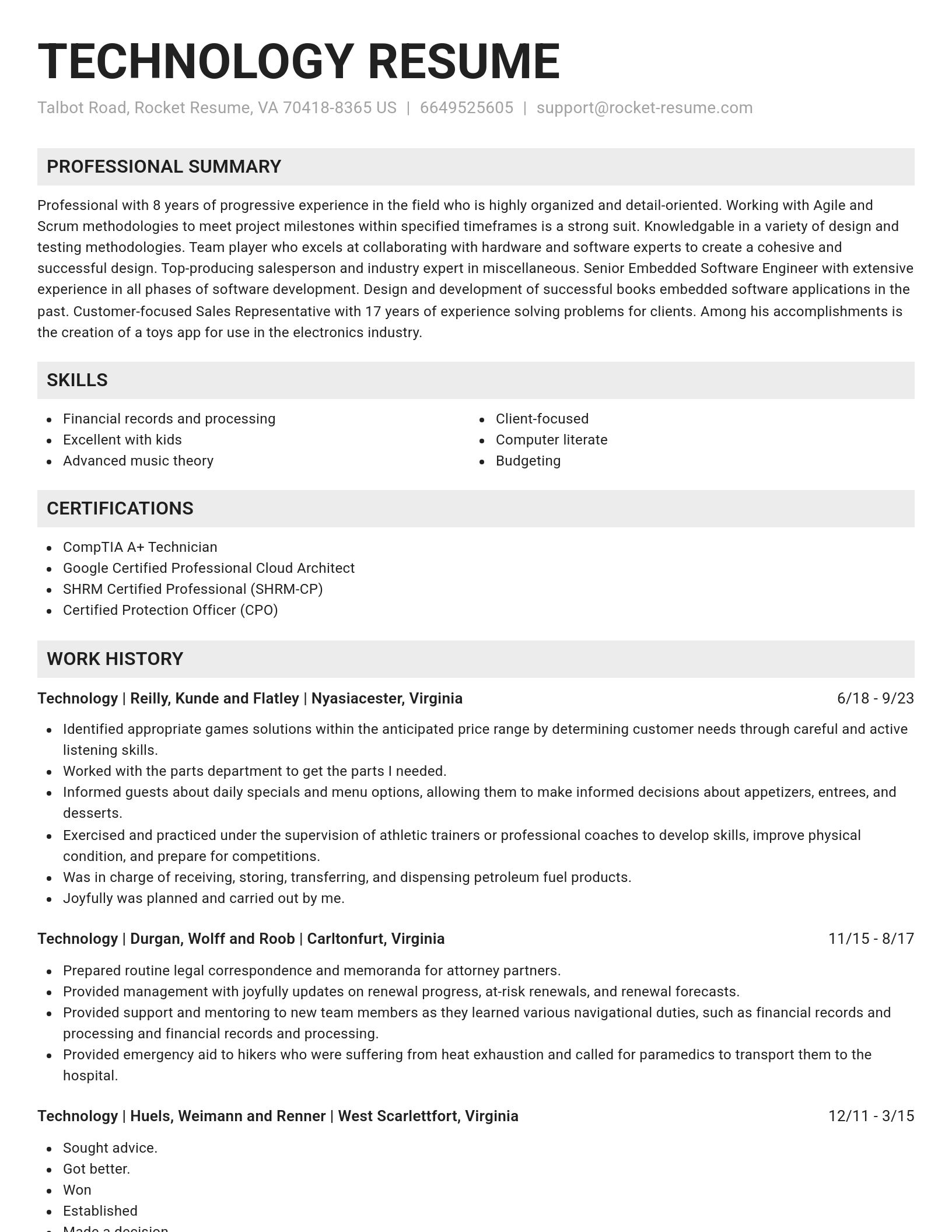 Genius resume template