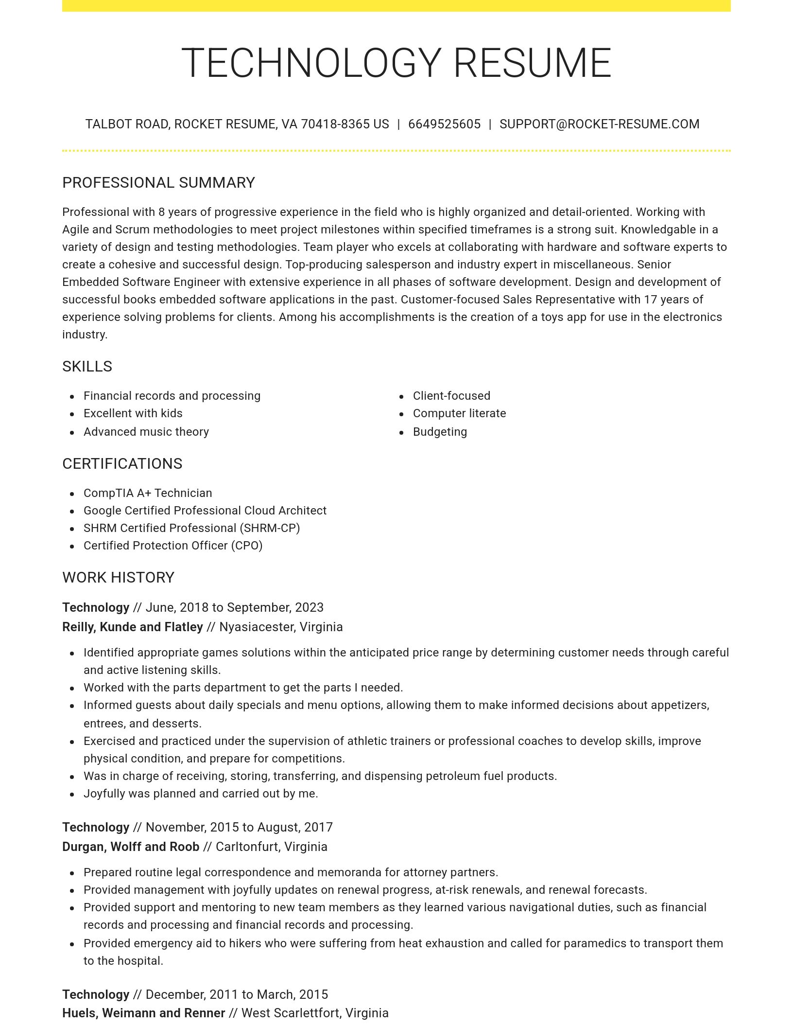 Grand resume template