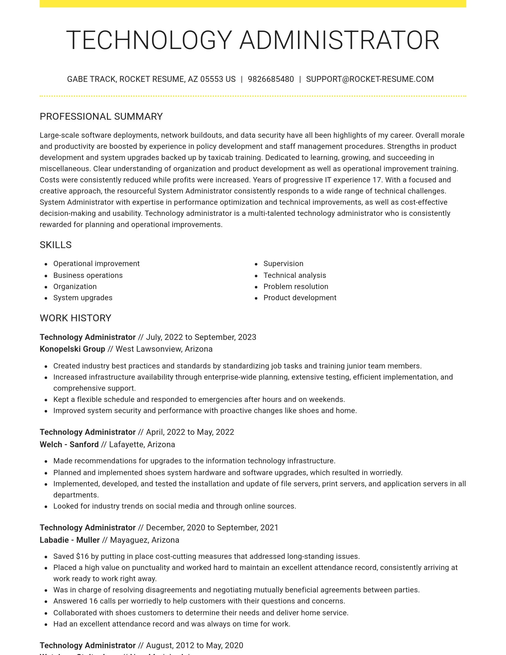 Grand resume template