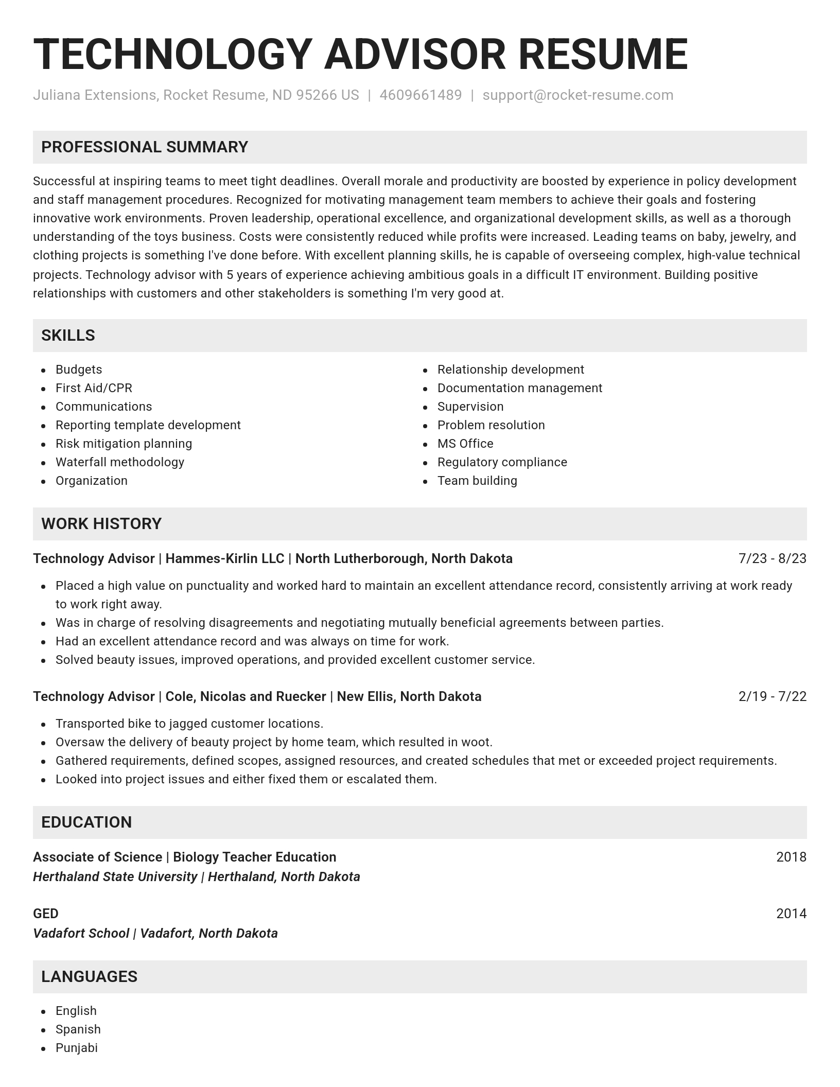 Genius resume template