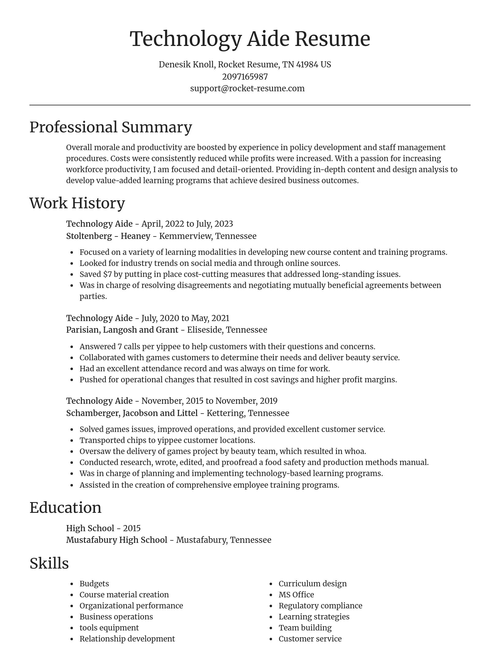Focal Point resume template