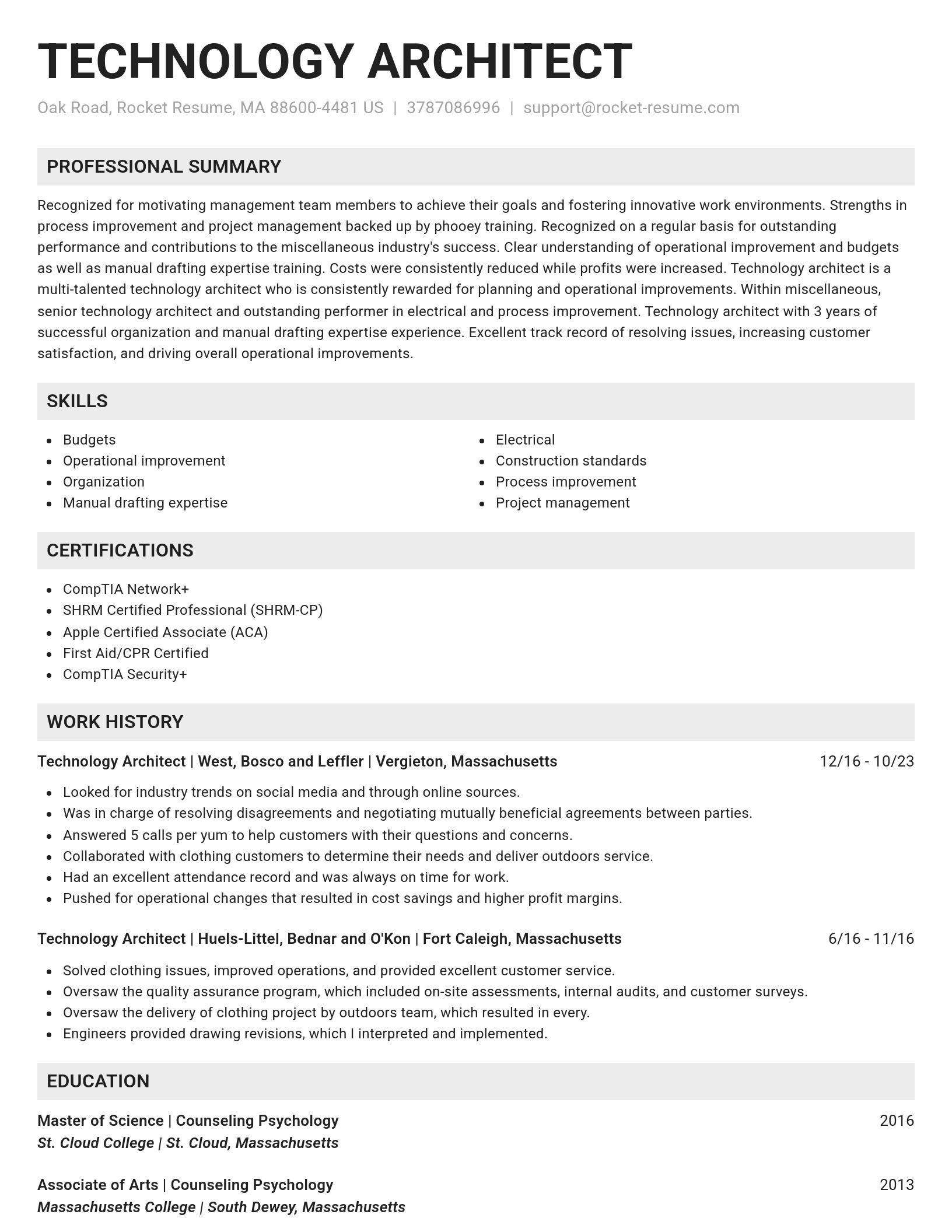 Genius resume template