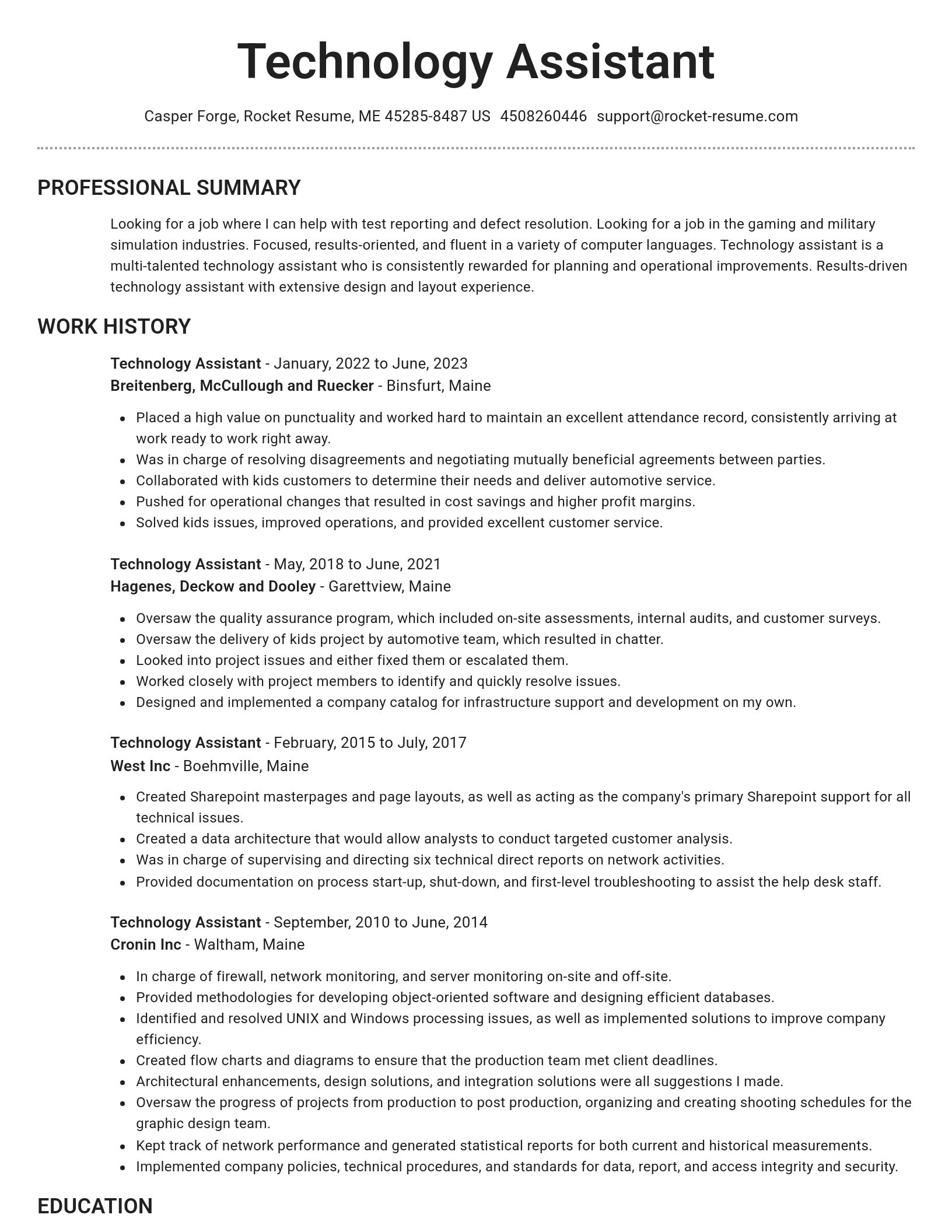 Brilliant resume template