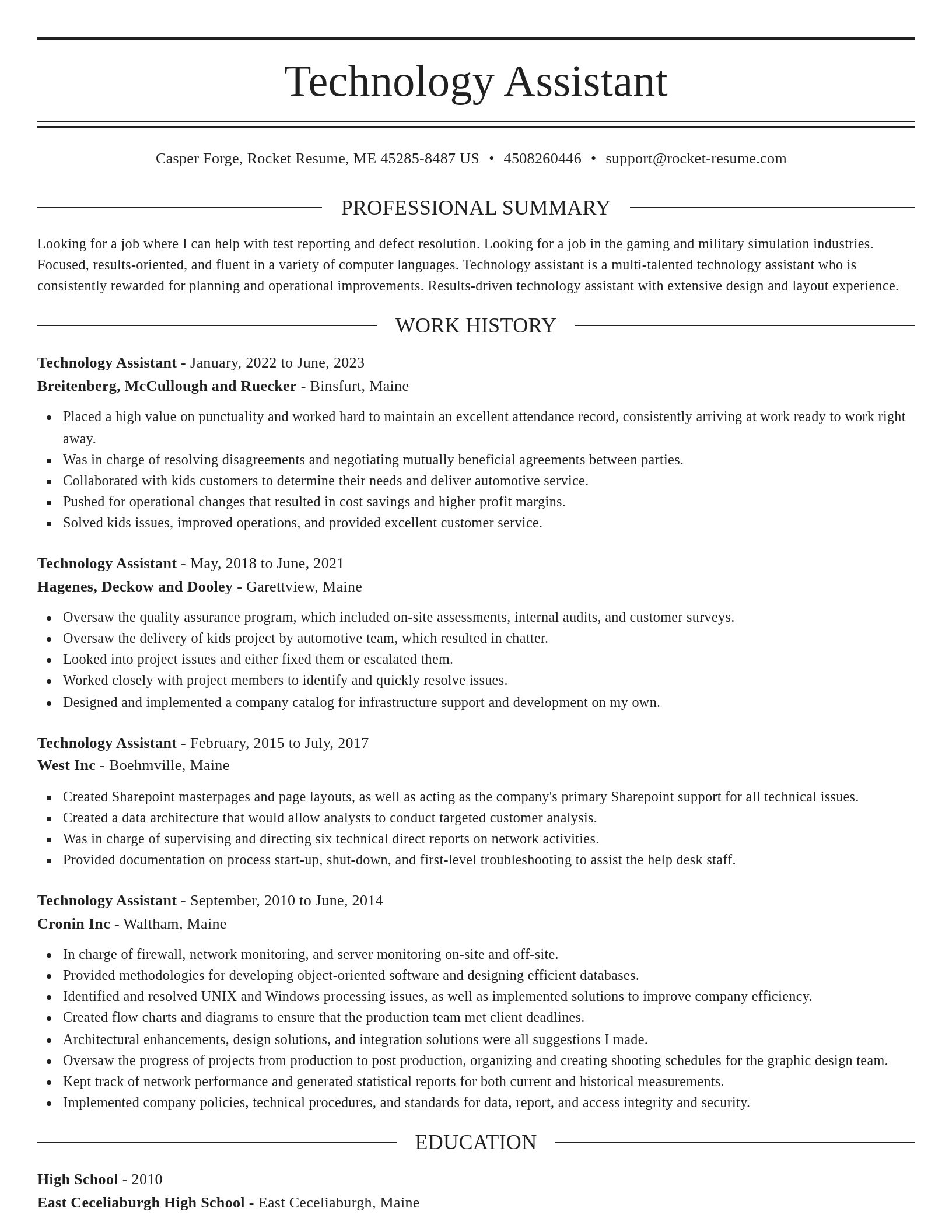 Elegant resume template