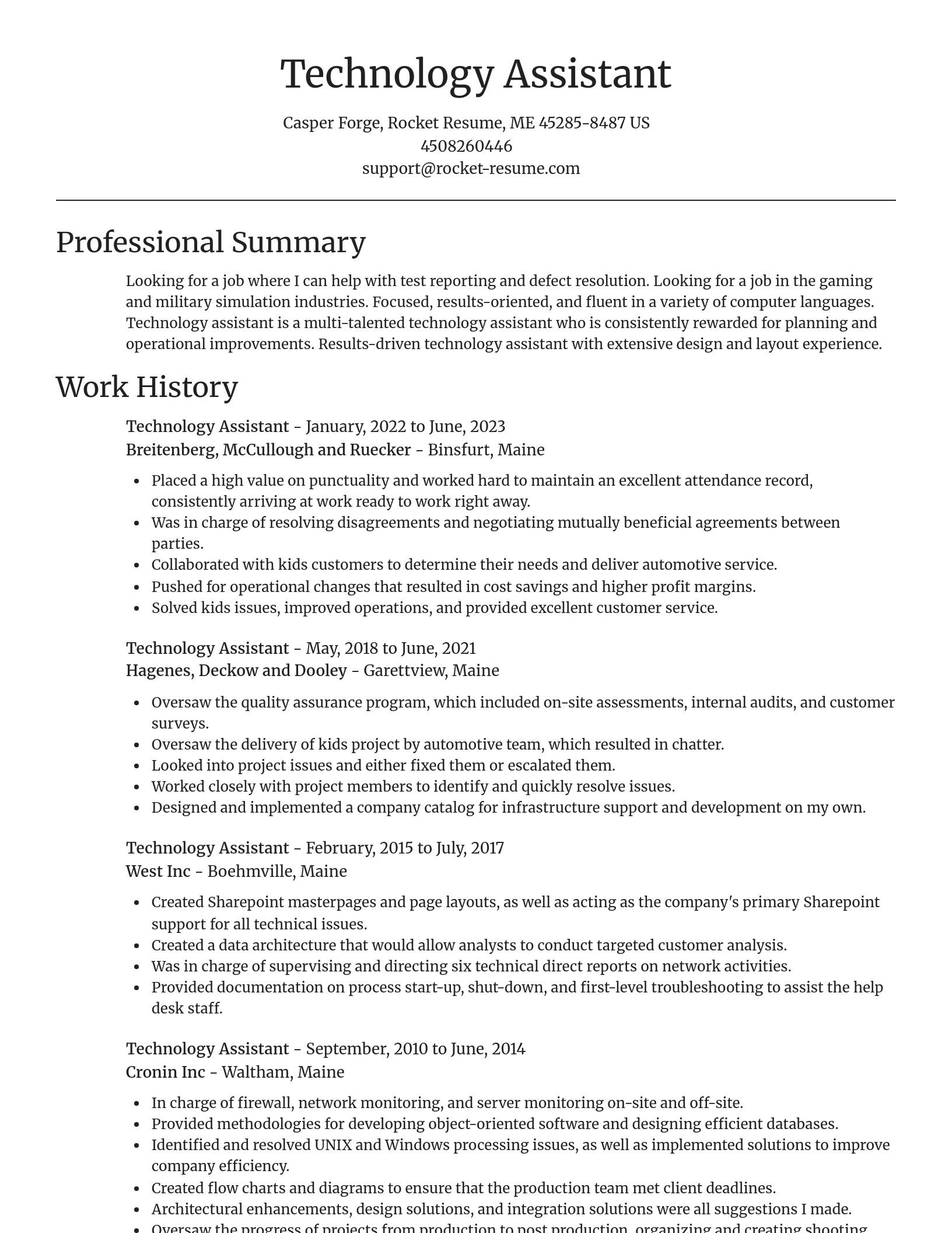 Focal Point resume template