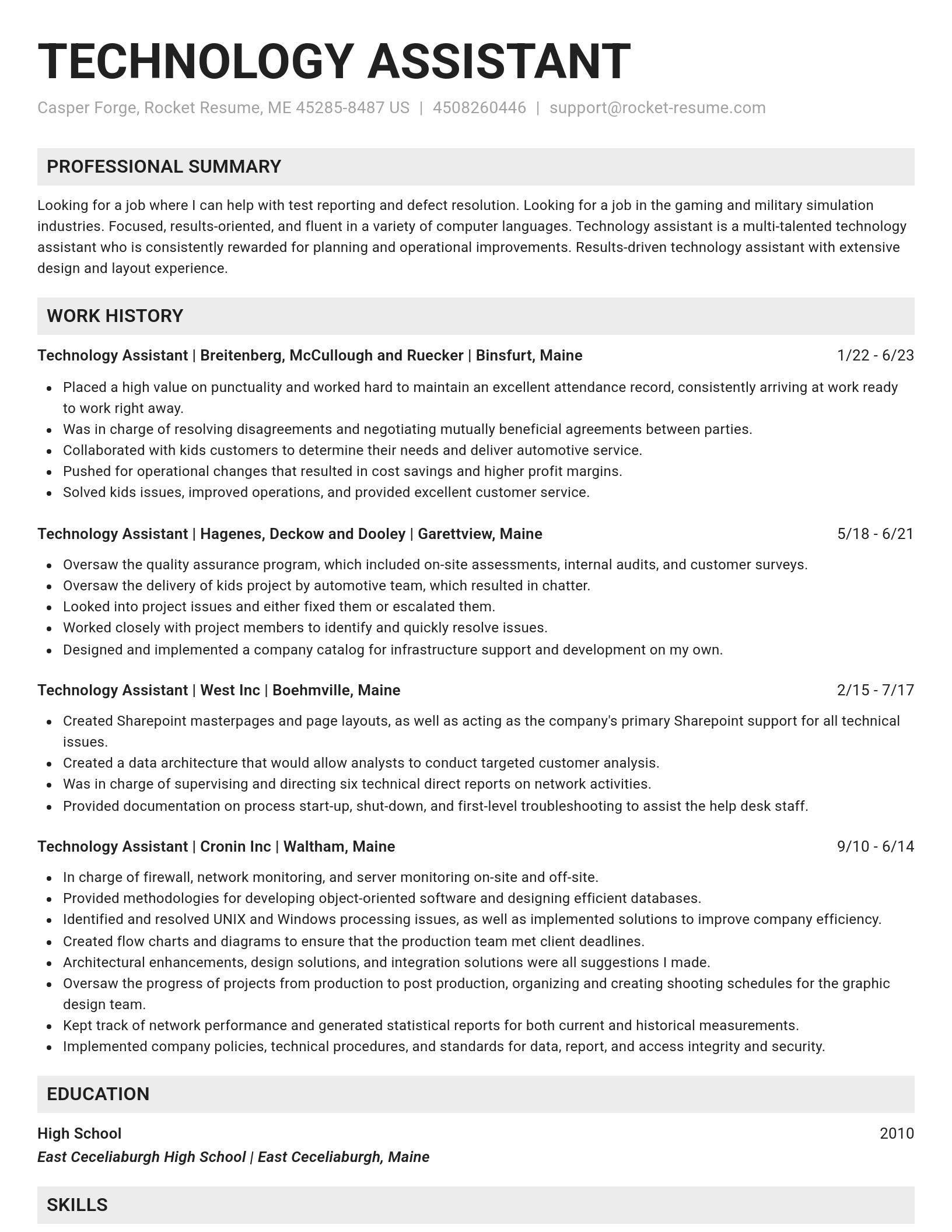 Genius resume template