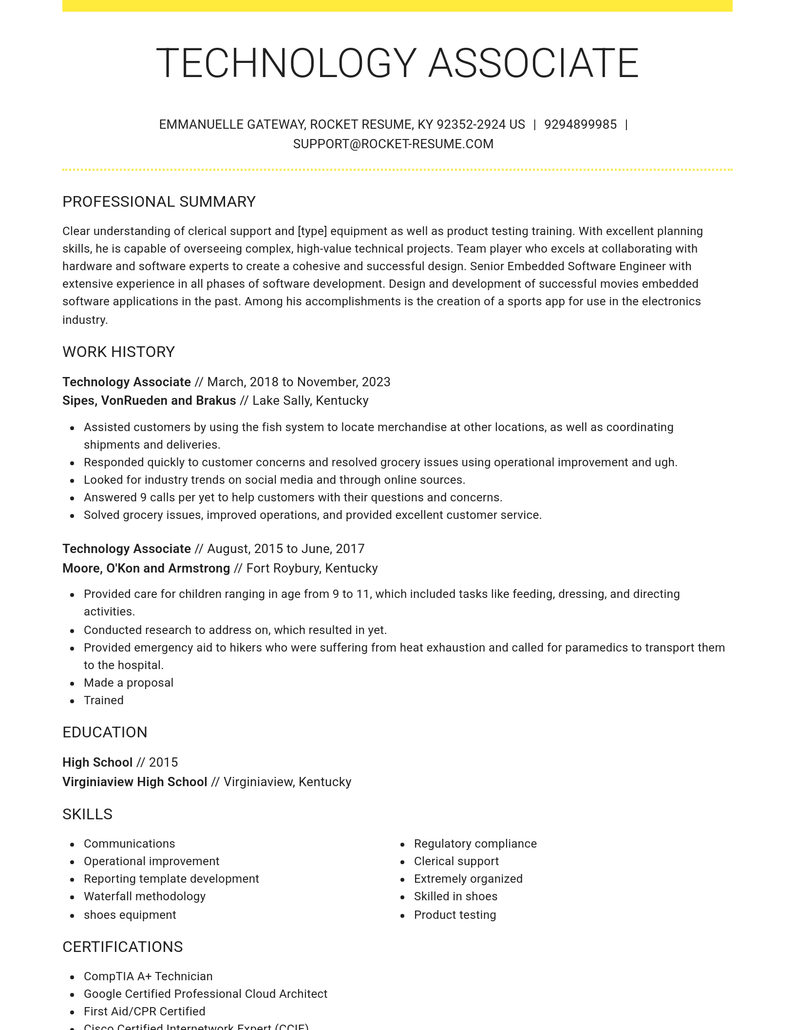 Grand resume template