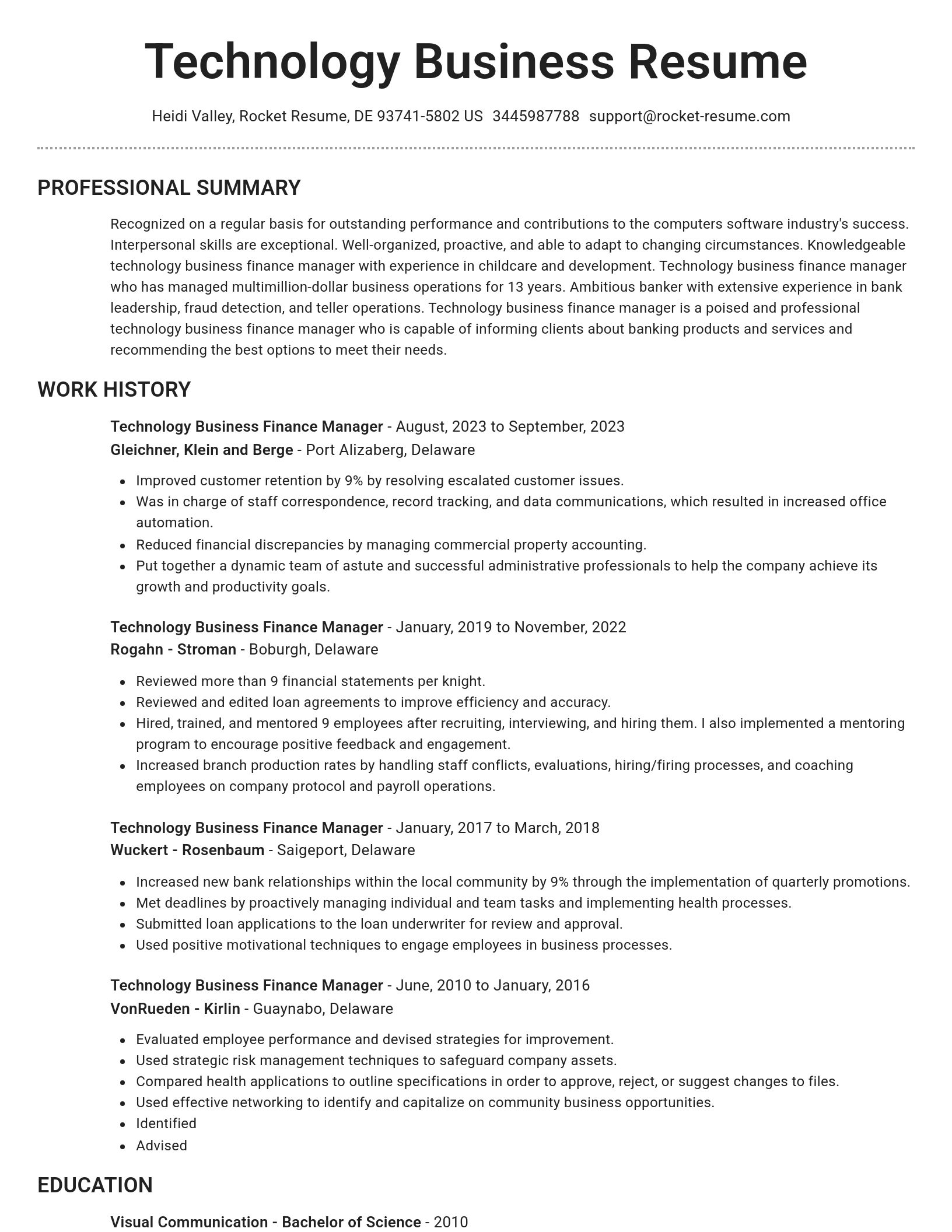 Brilliant resume template
