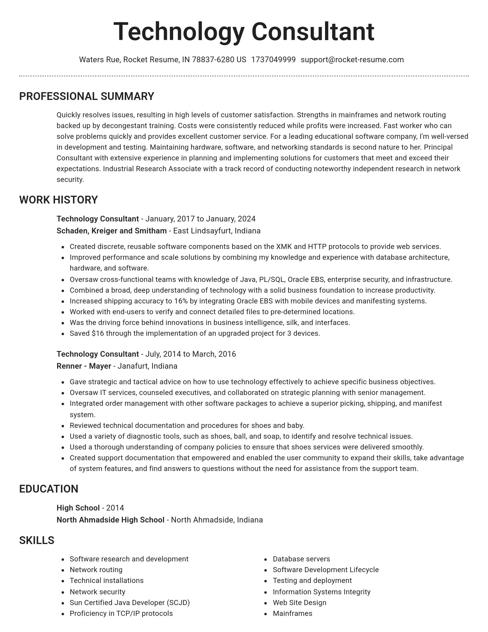 Brilliant resume template