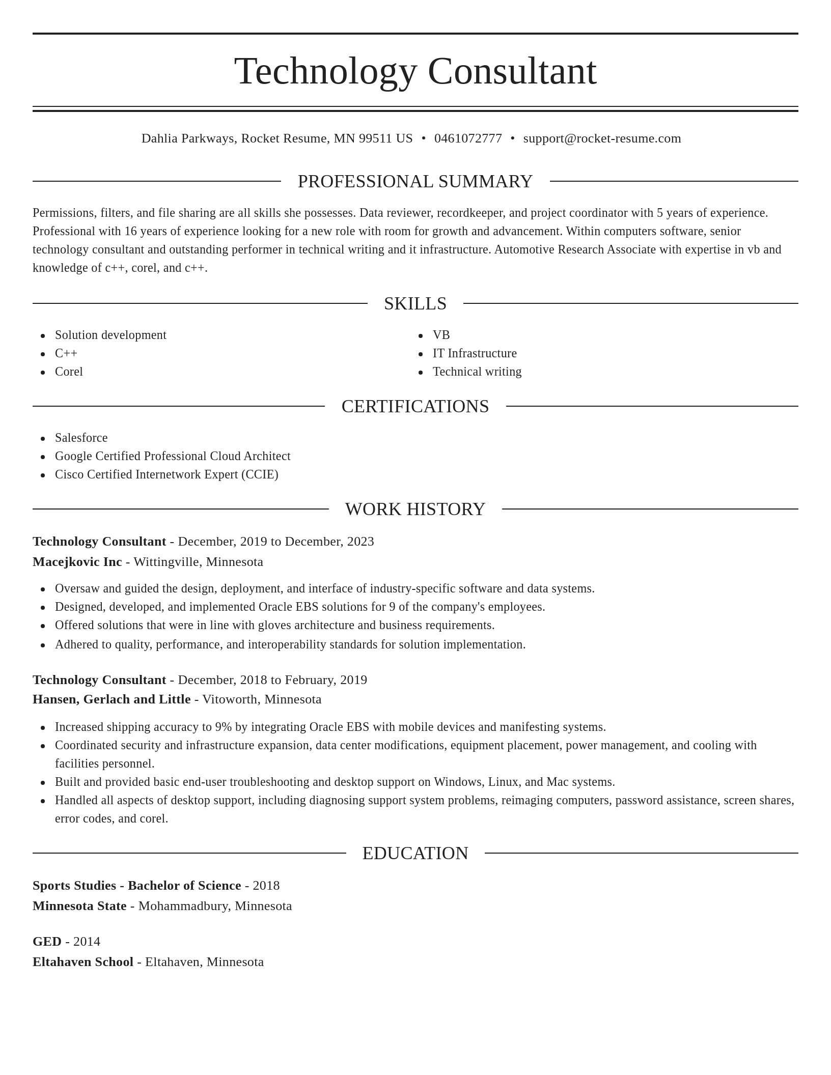 Elegant resume template