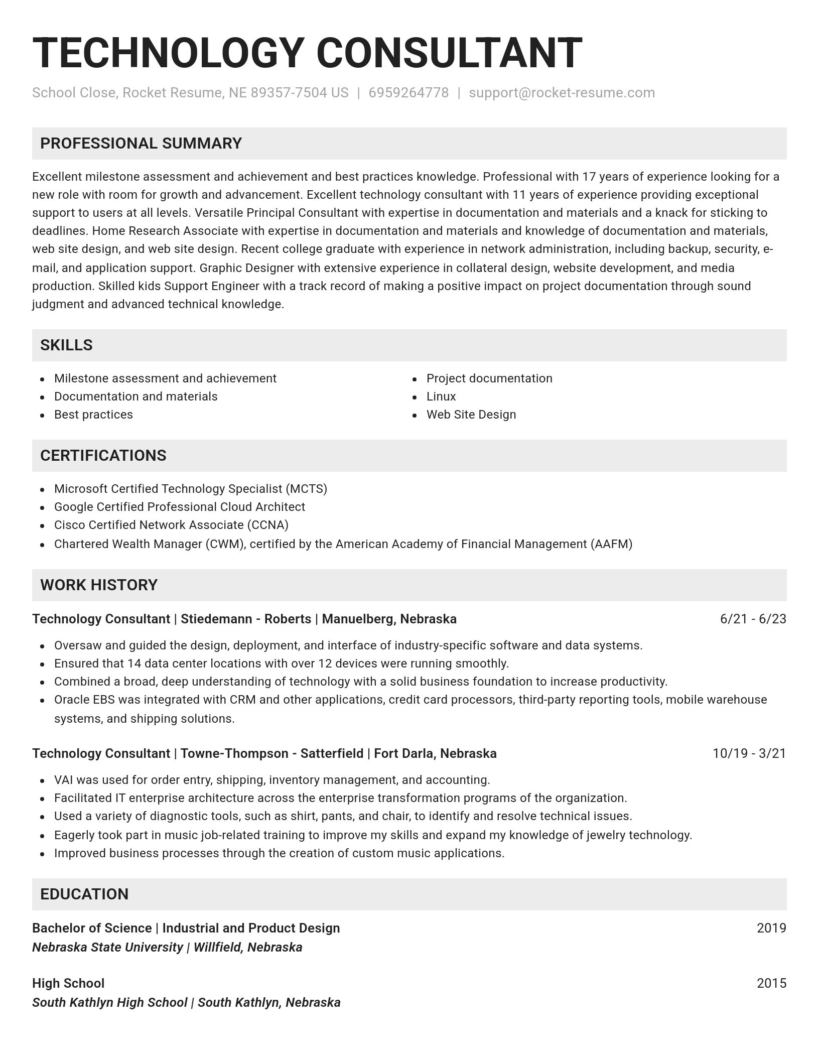 Genius resume template