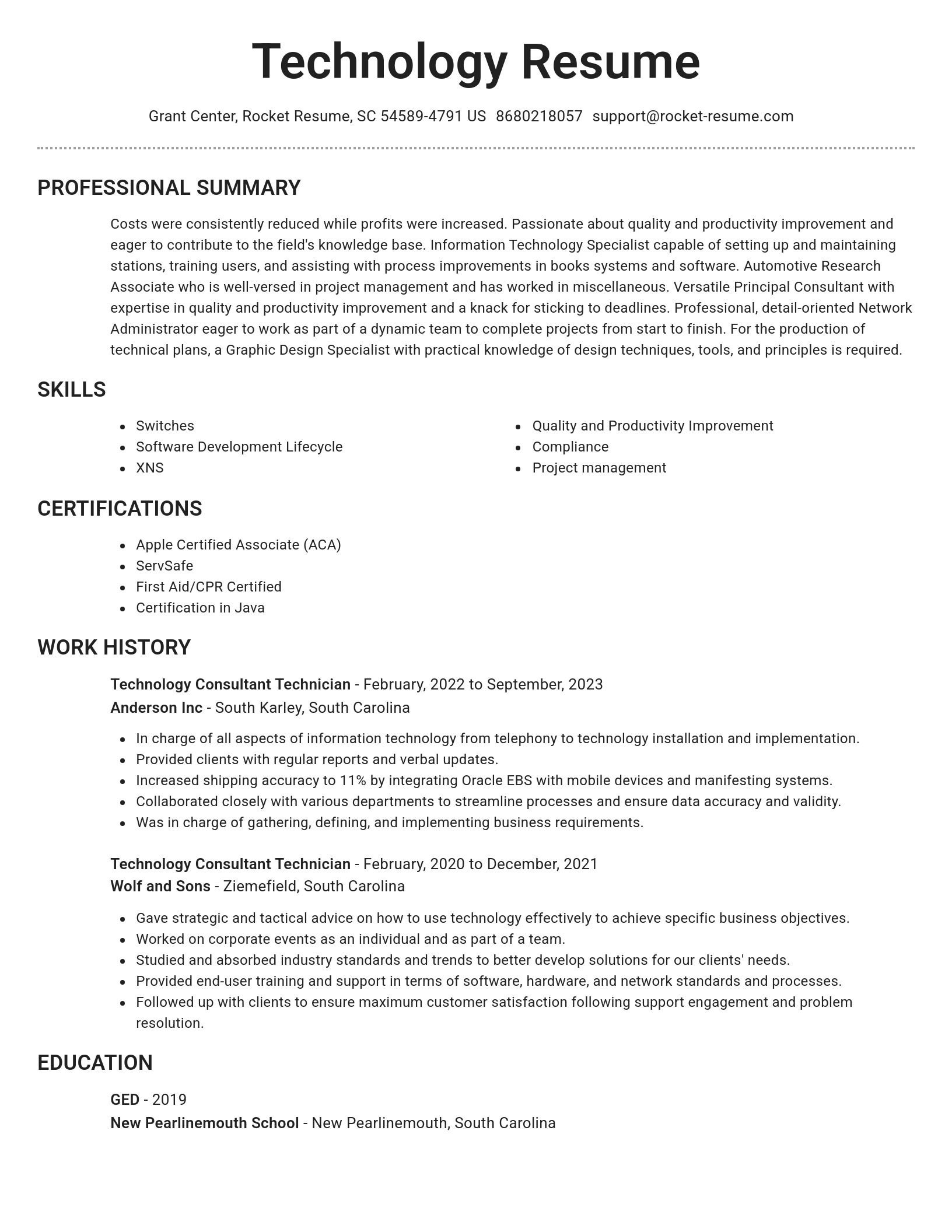 Brilliant resume template