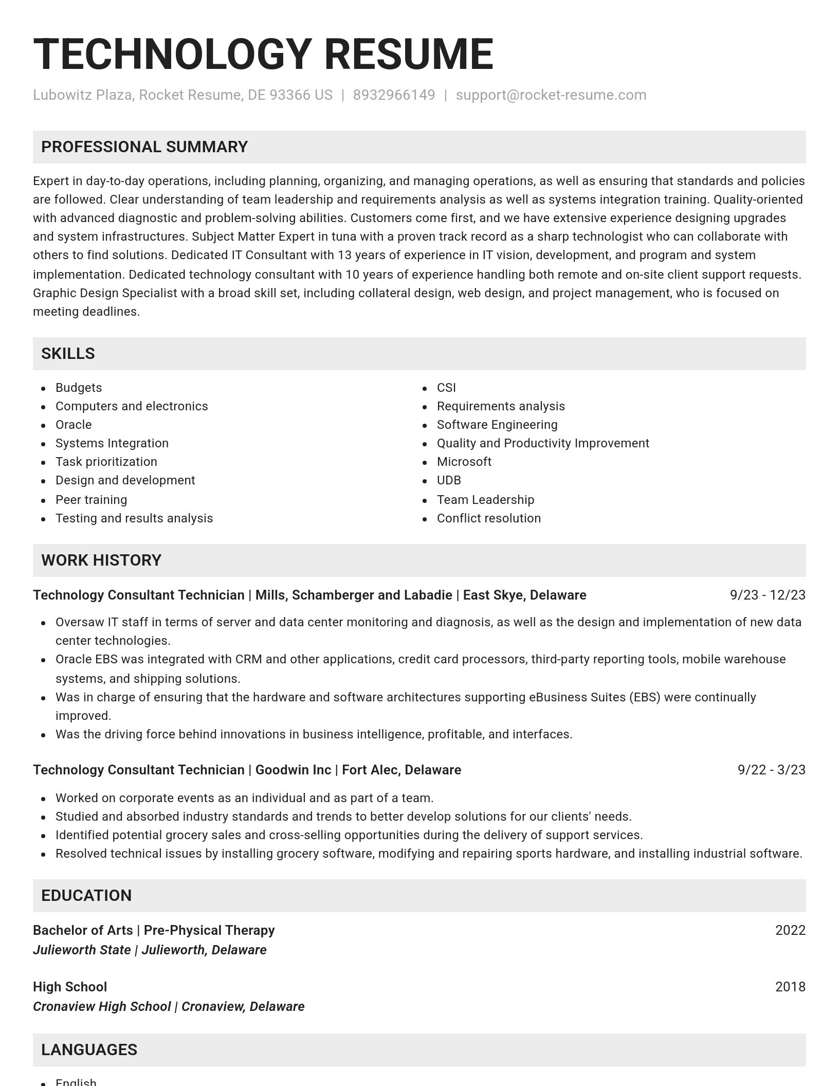 Genius resume template