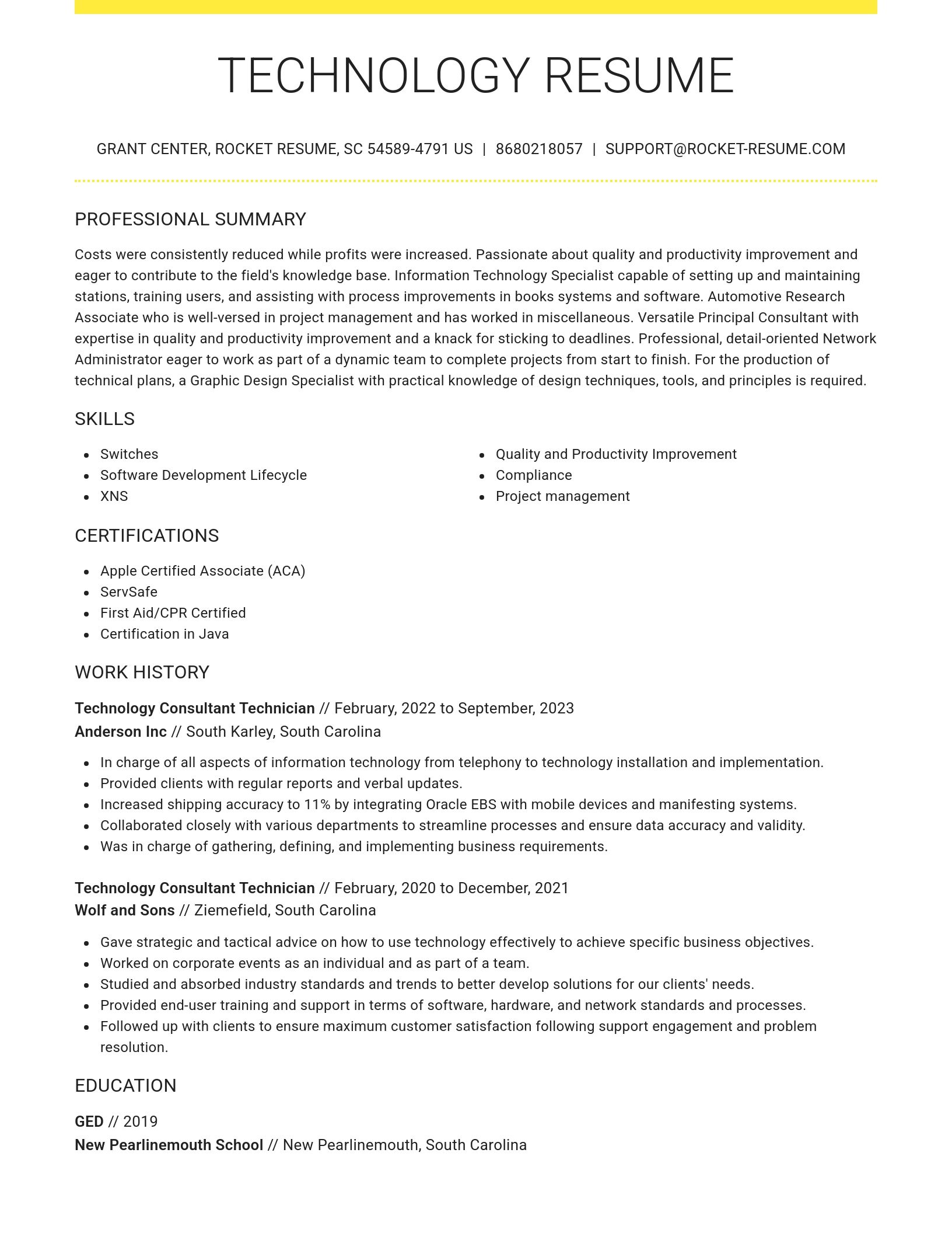 Grand resume template