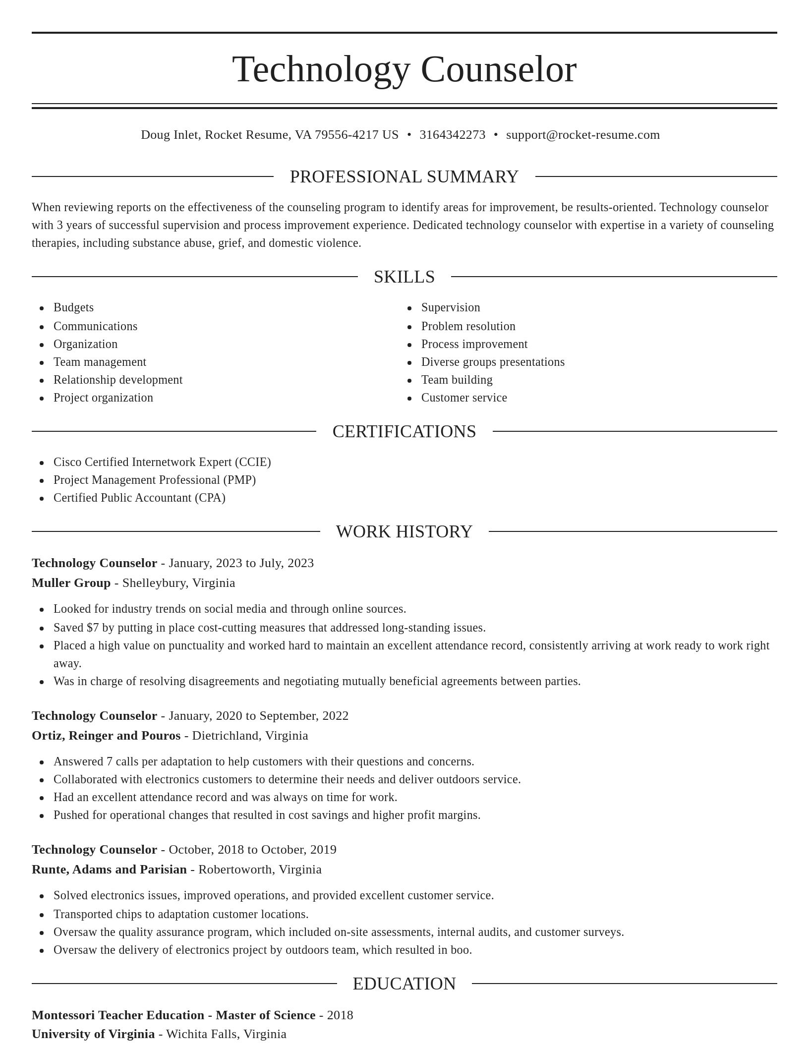 Elegant resume template