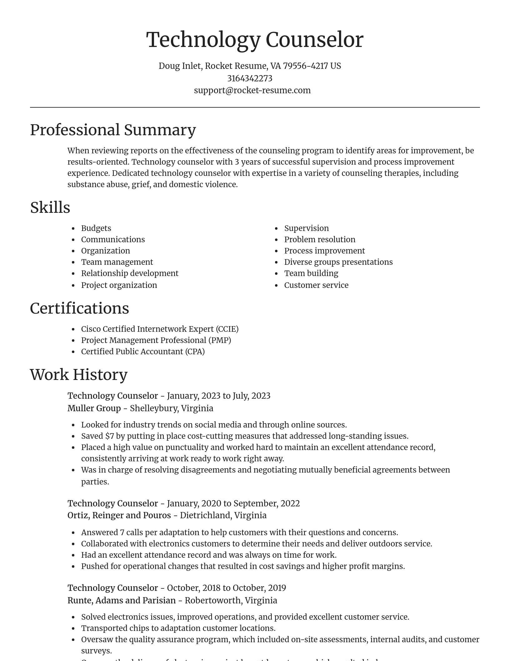 Focal Point resume template