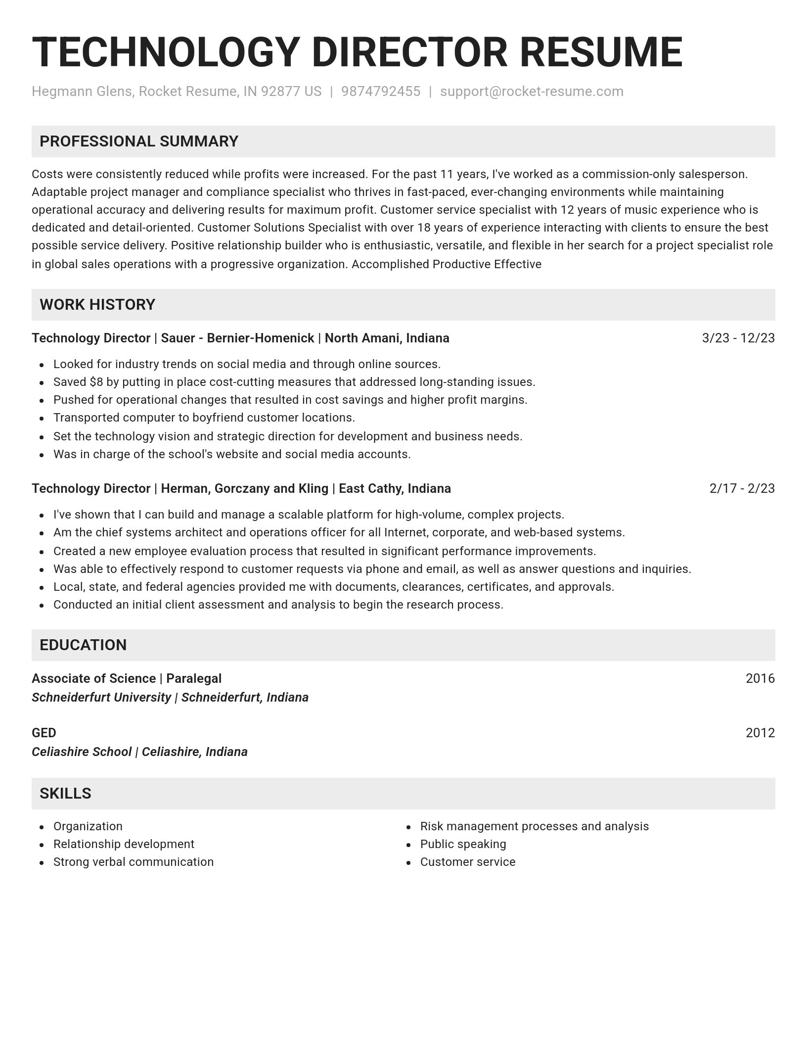 Genius resume template