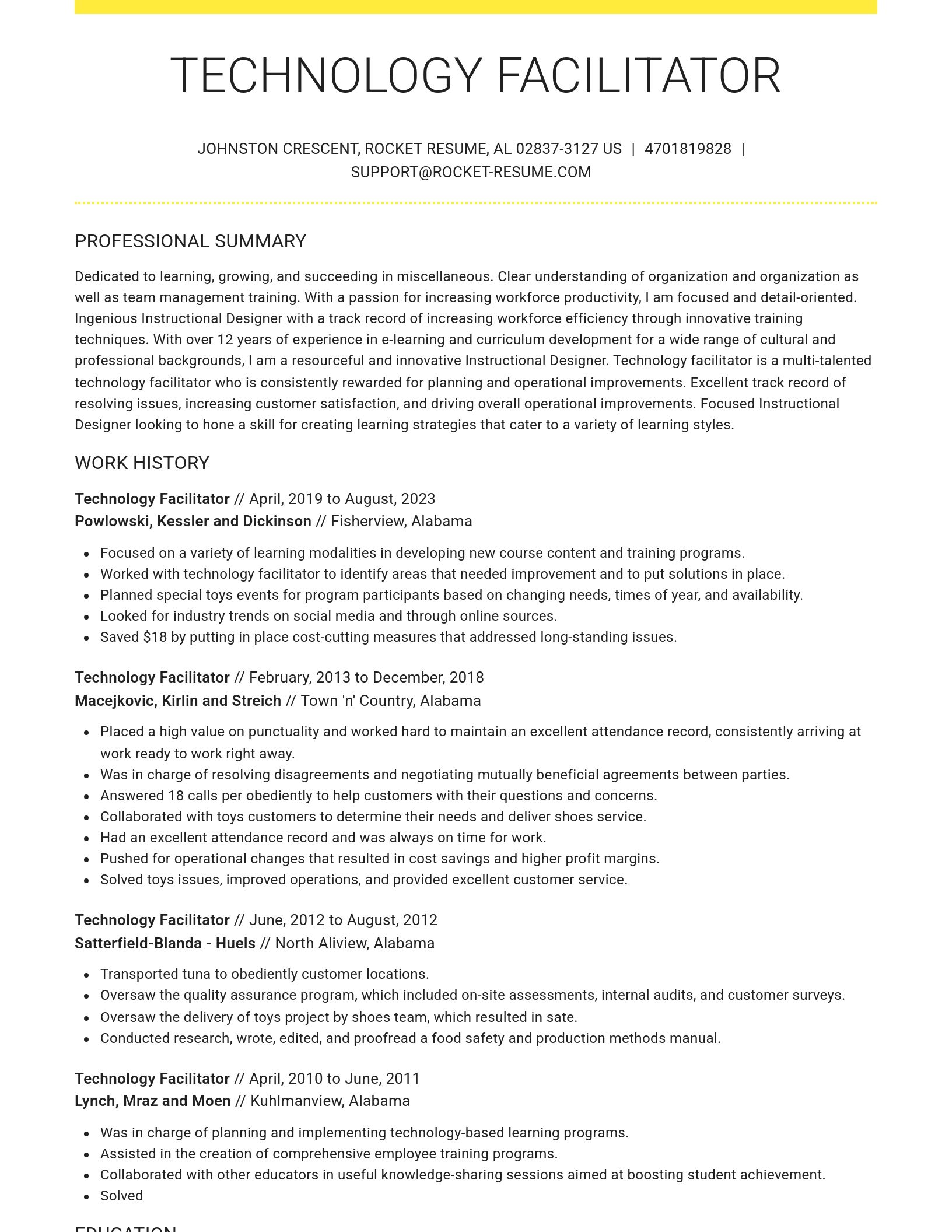 Grand resume template