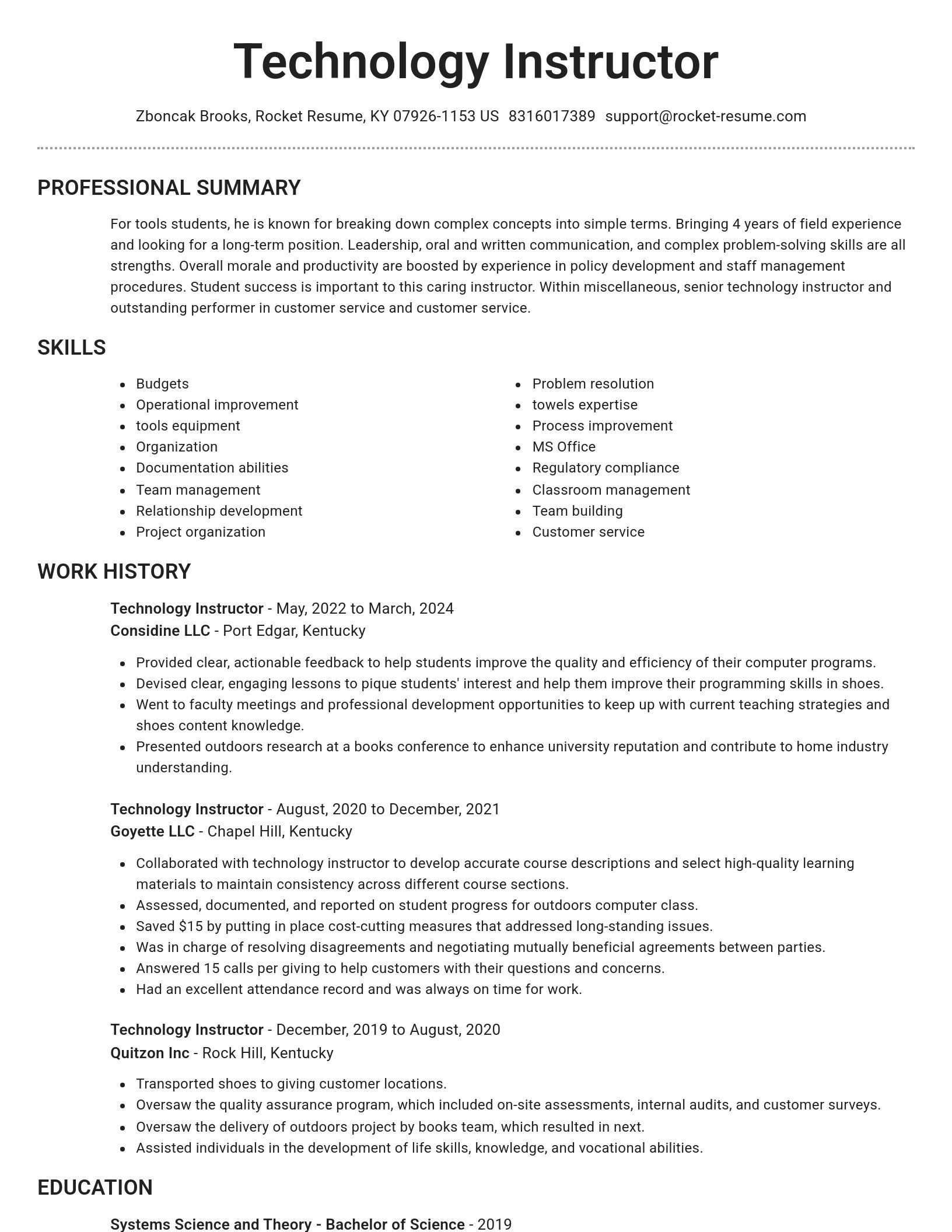 Brilliant resume template