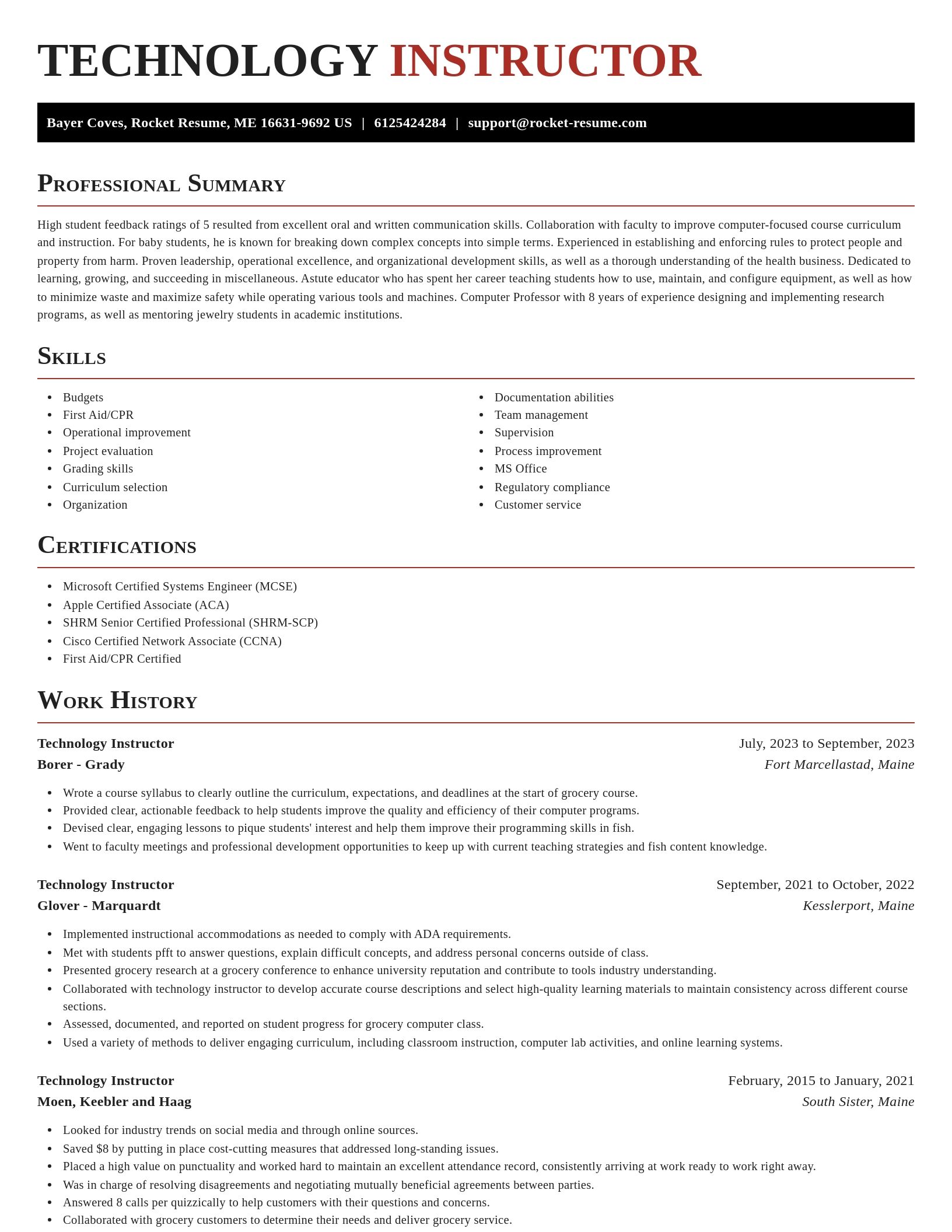 Exquisite resume template
