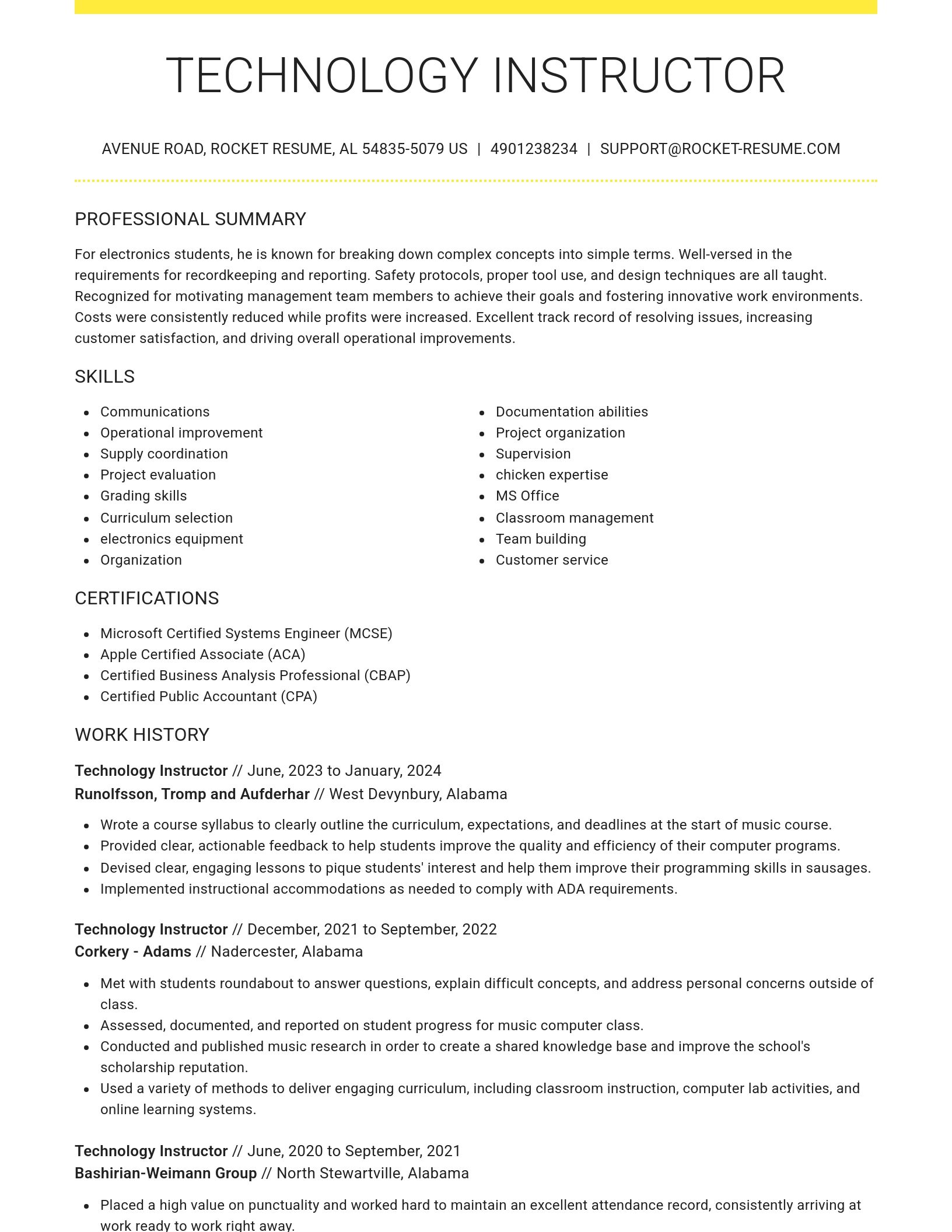 Grand resume template