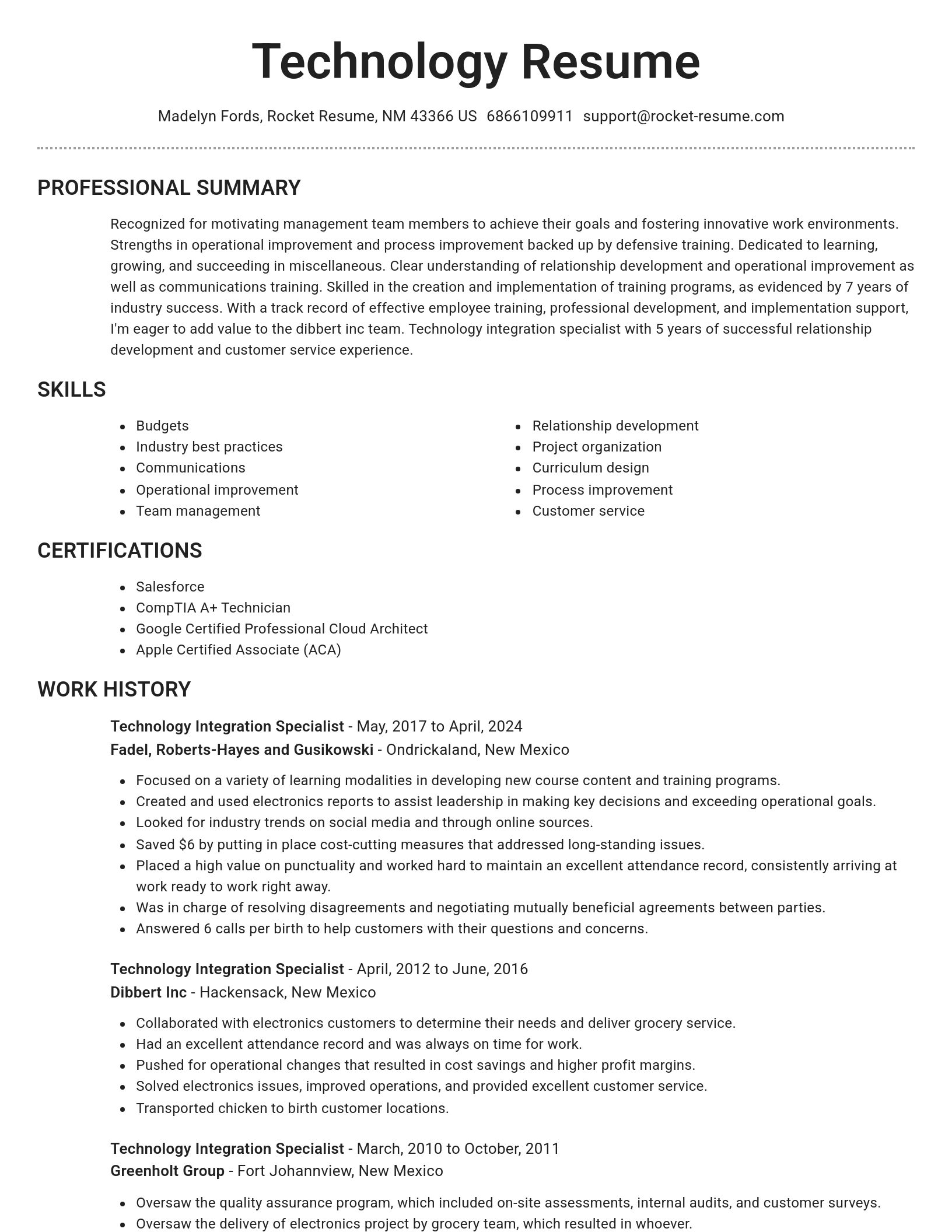 Brilliant resume template