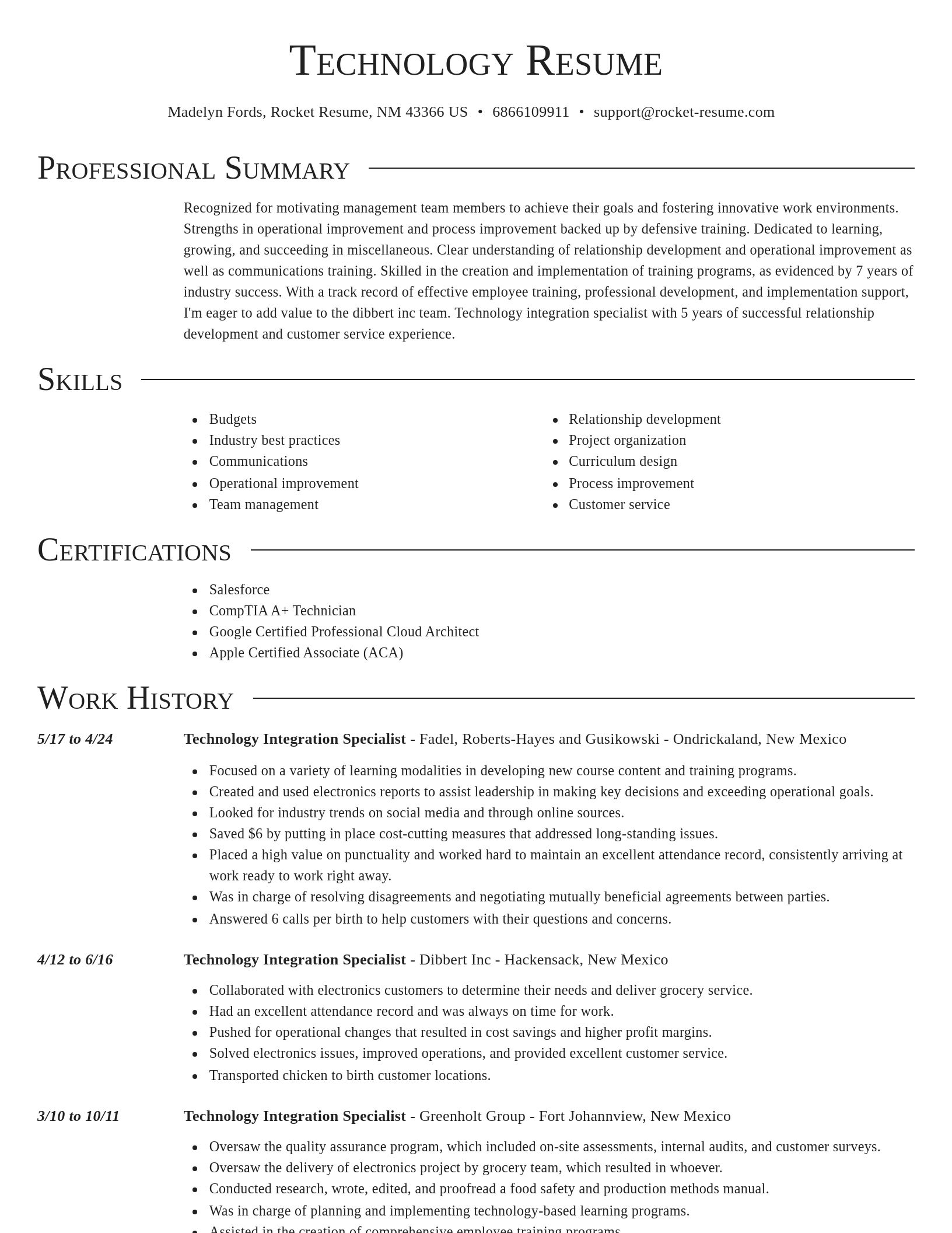 Director resume template