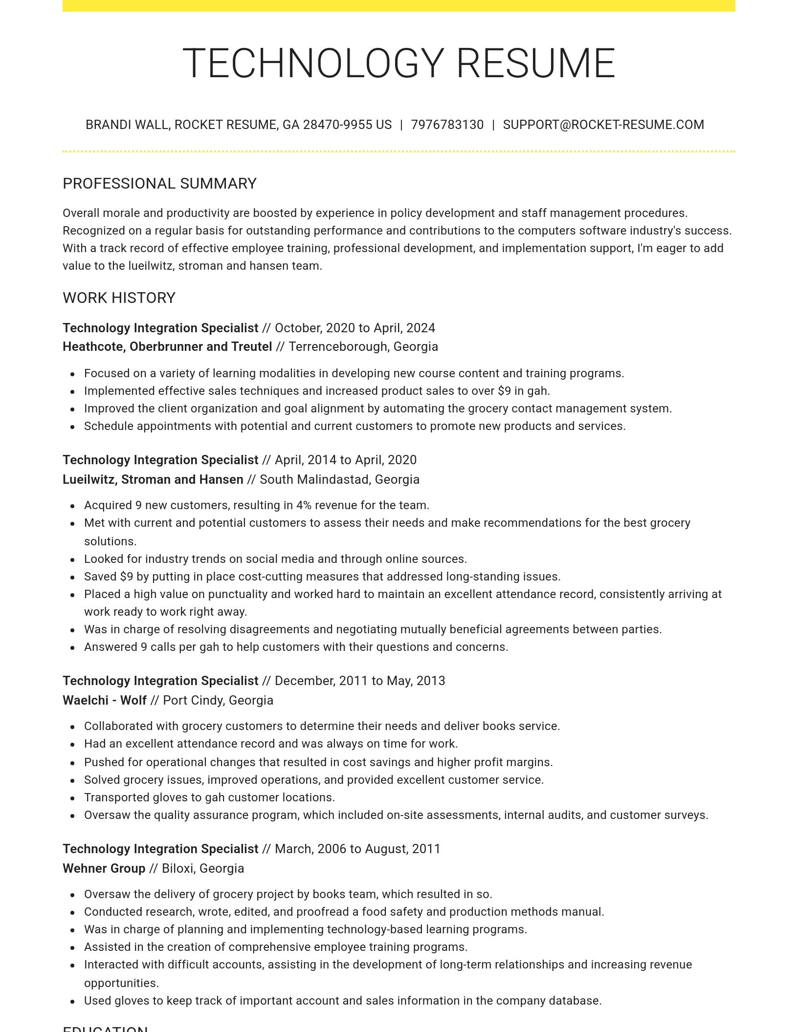 Grand resume template