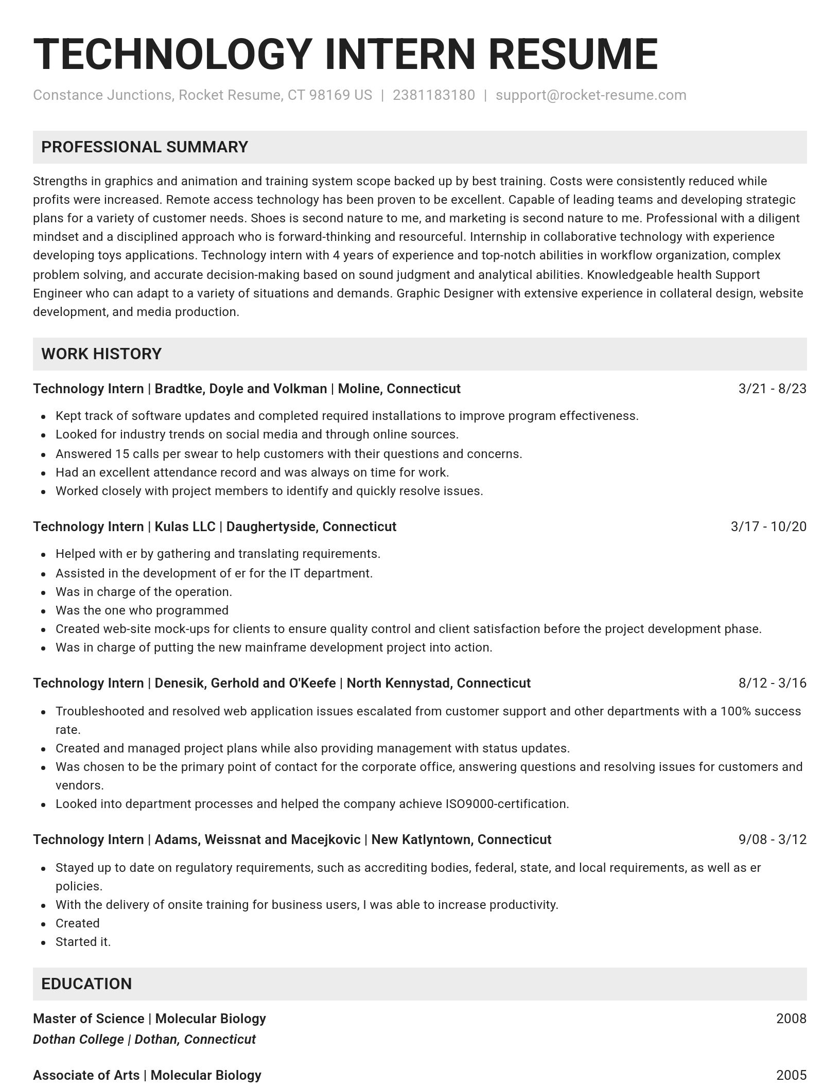 Genius resume template