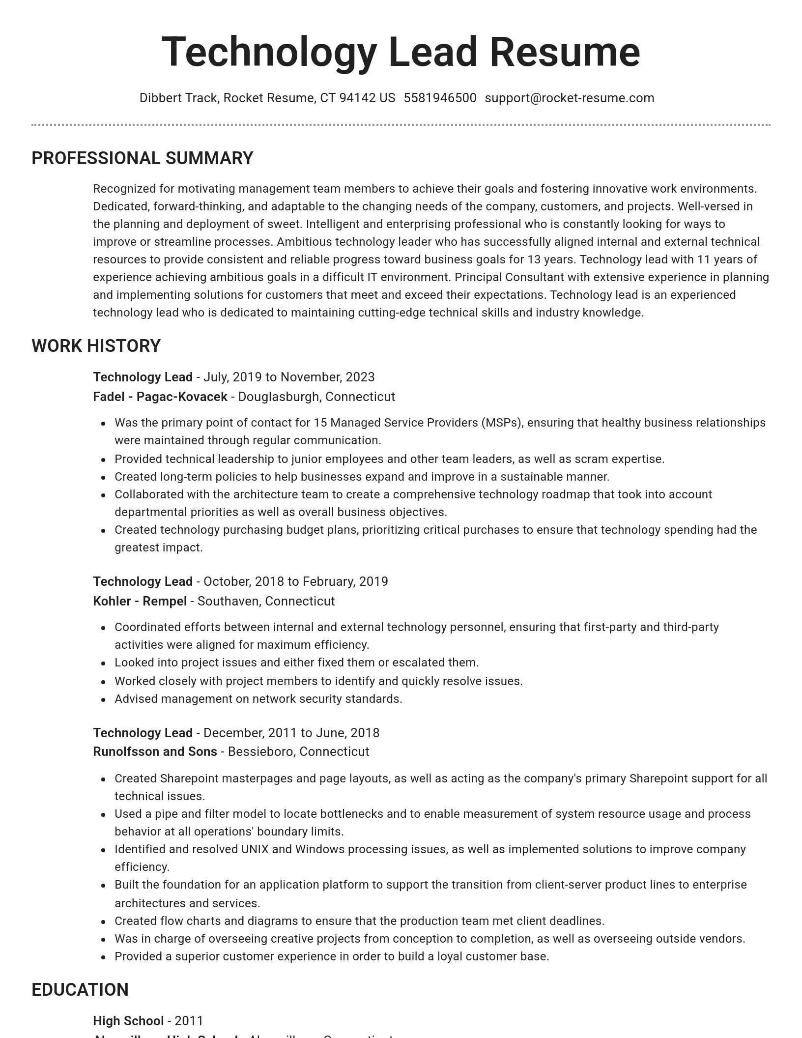 Brilliant resume template