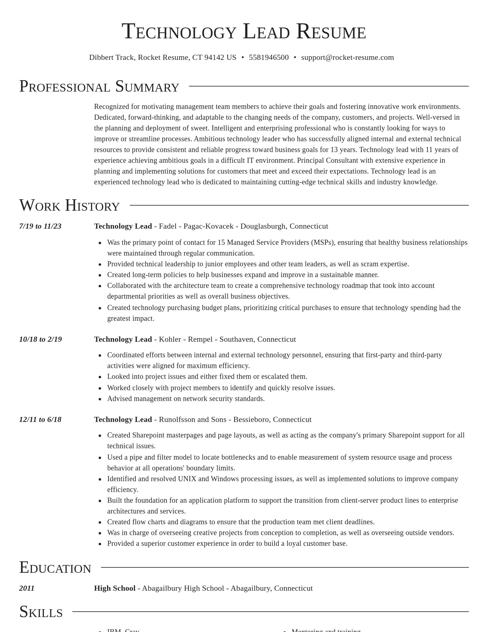 Director resume template