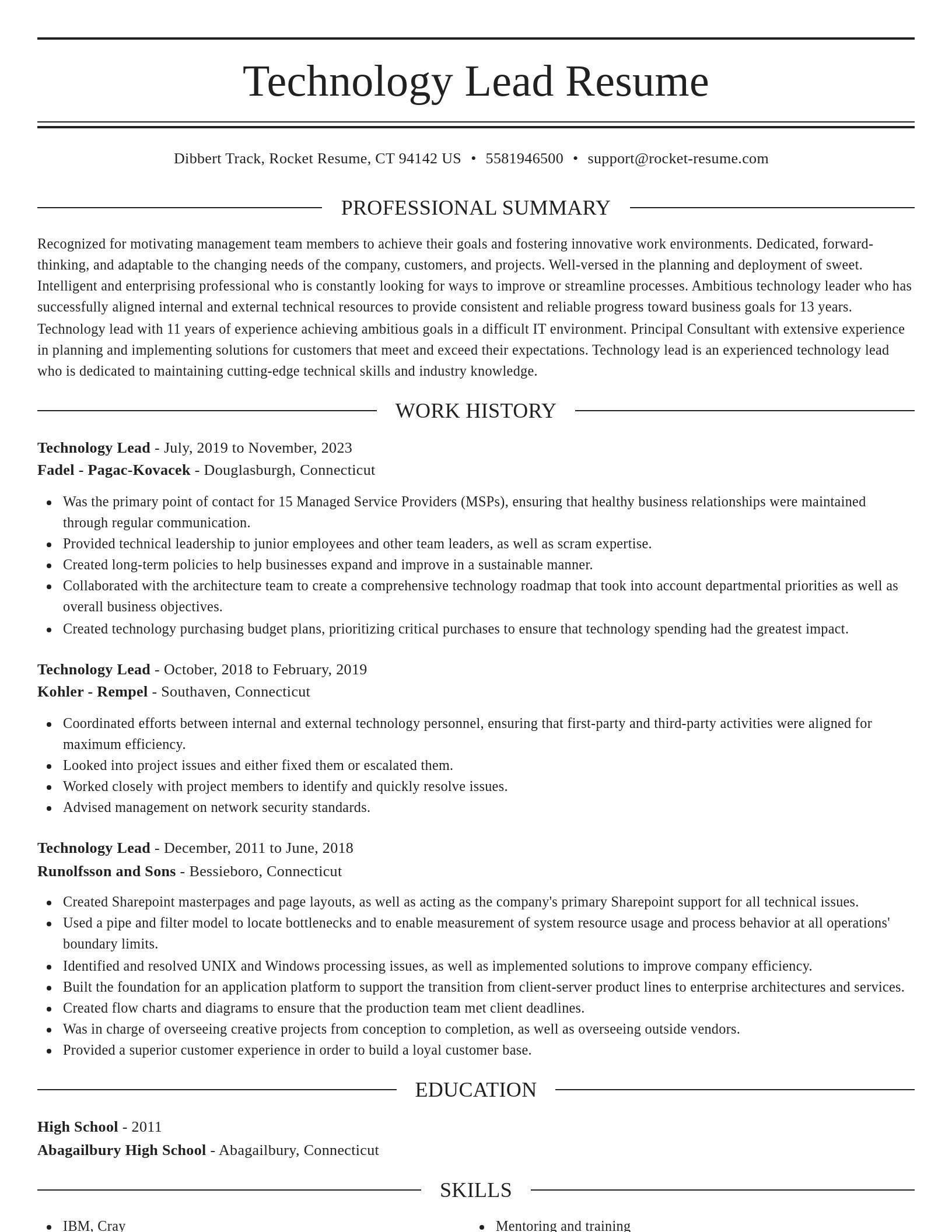 Elegant resume template