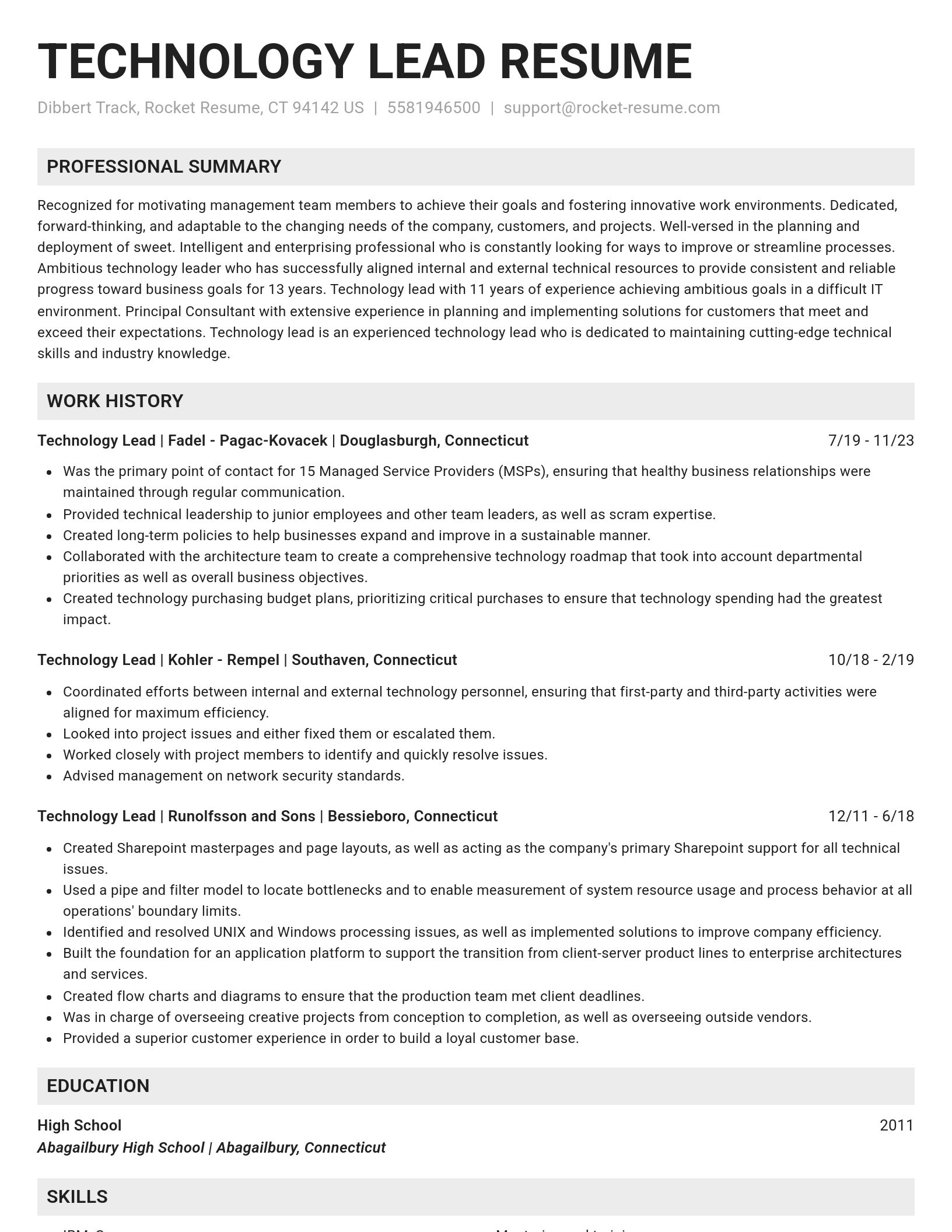 Genius resume template