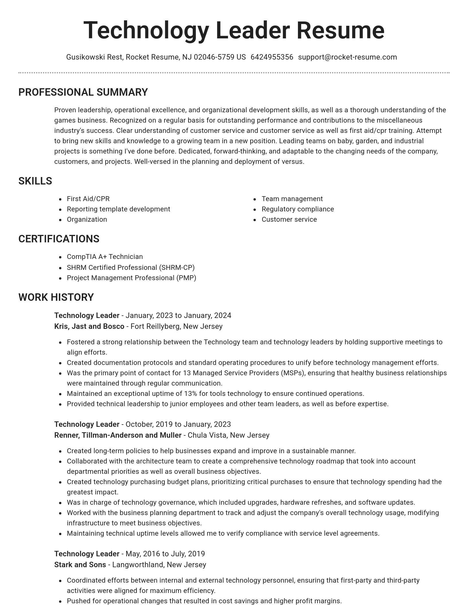 Brilliant resume template