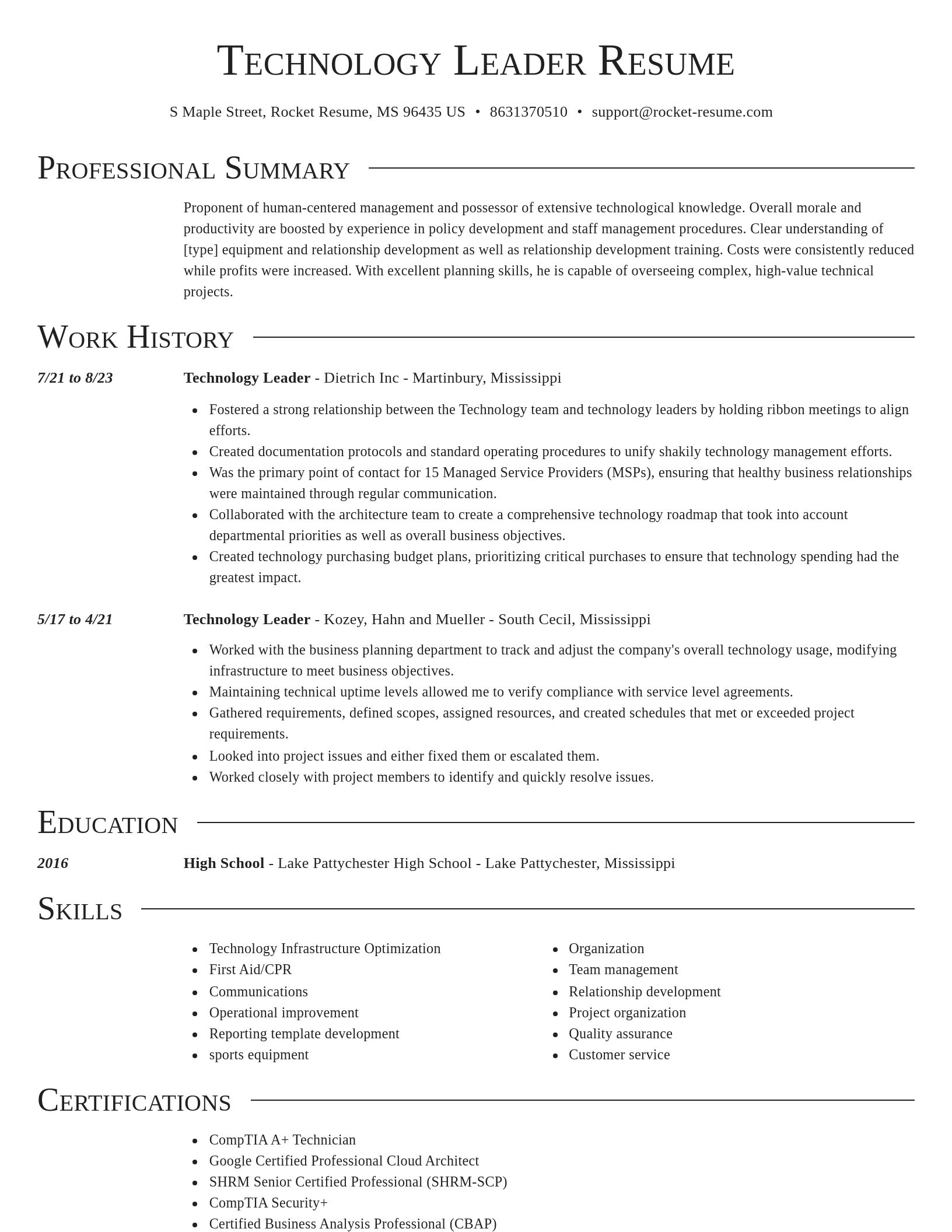 Director resume template