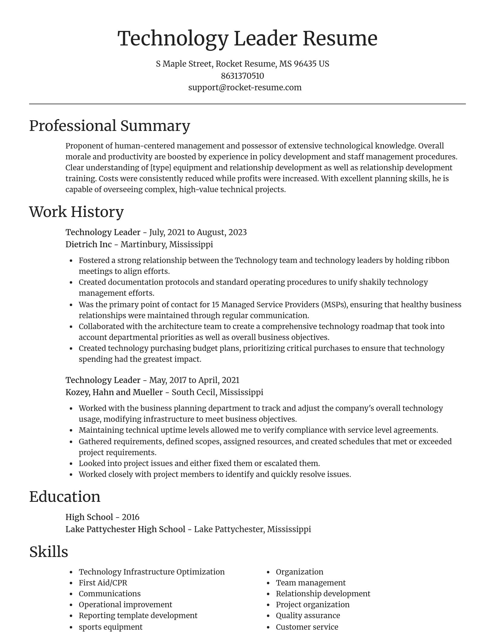 Focal Point resume template