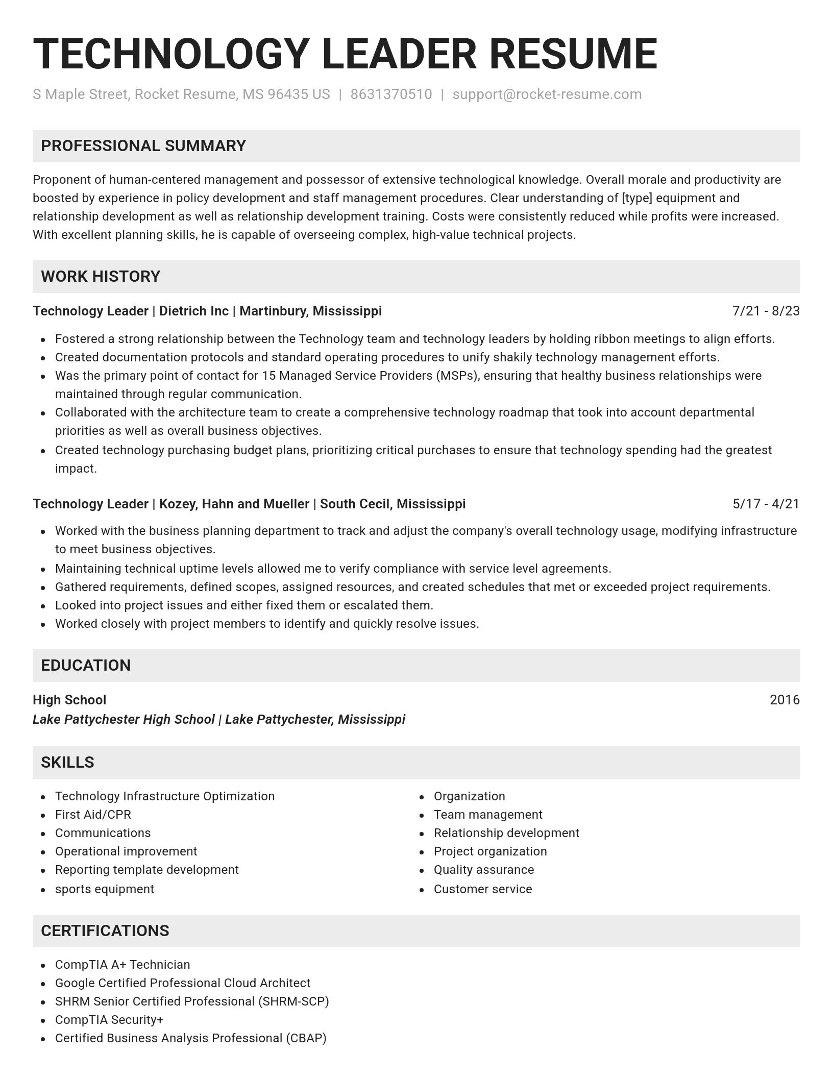 Genius resume template