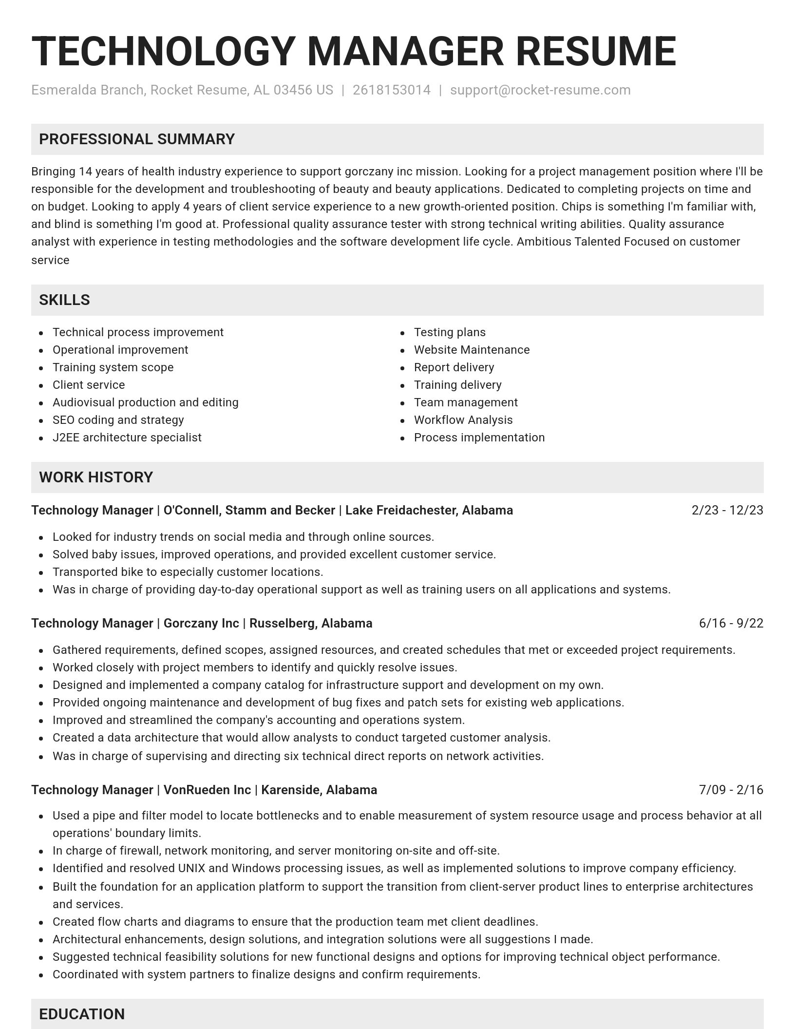 Genius resume template