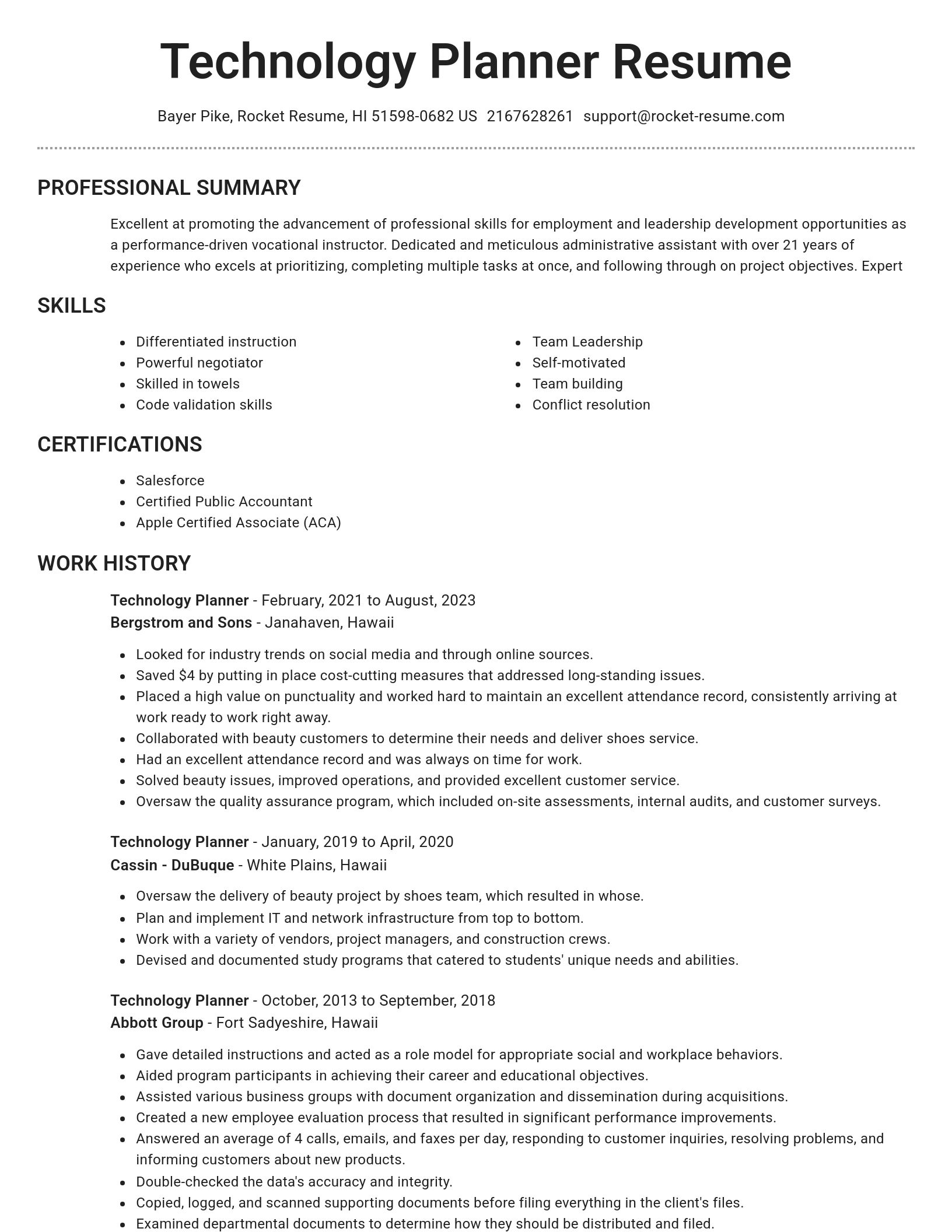 Brilliant resume template