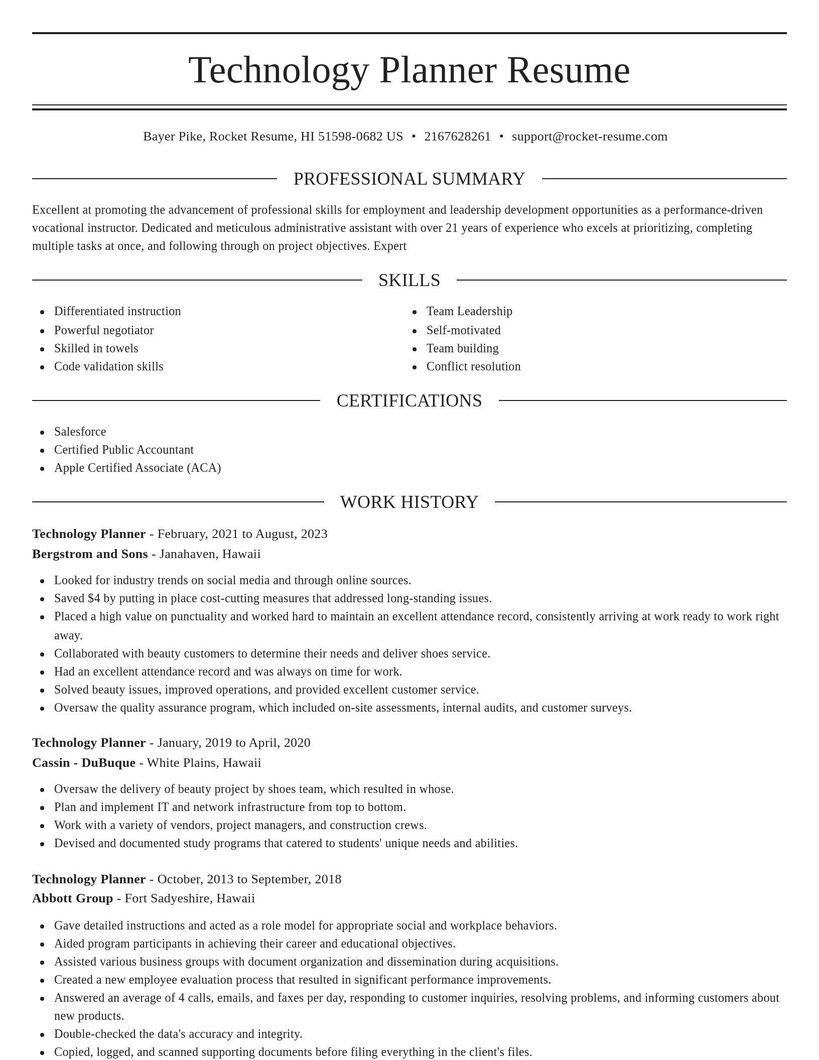 Elegant resume template